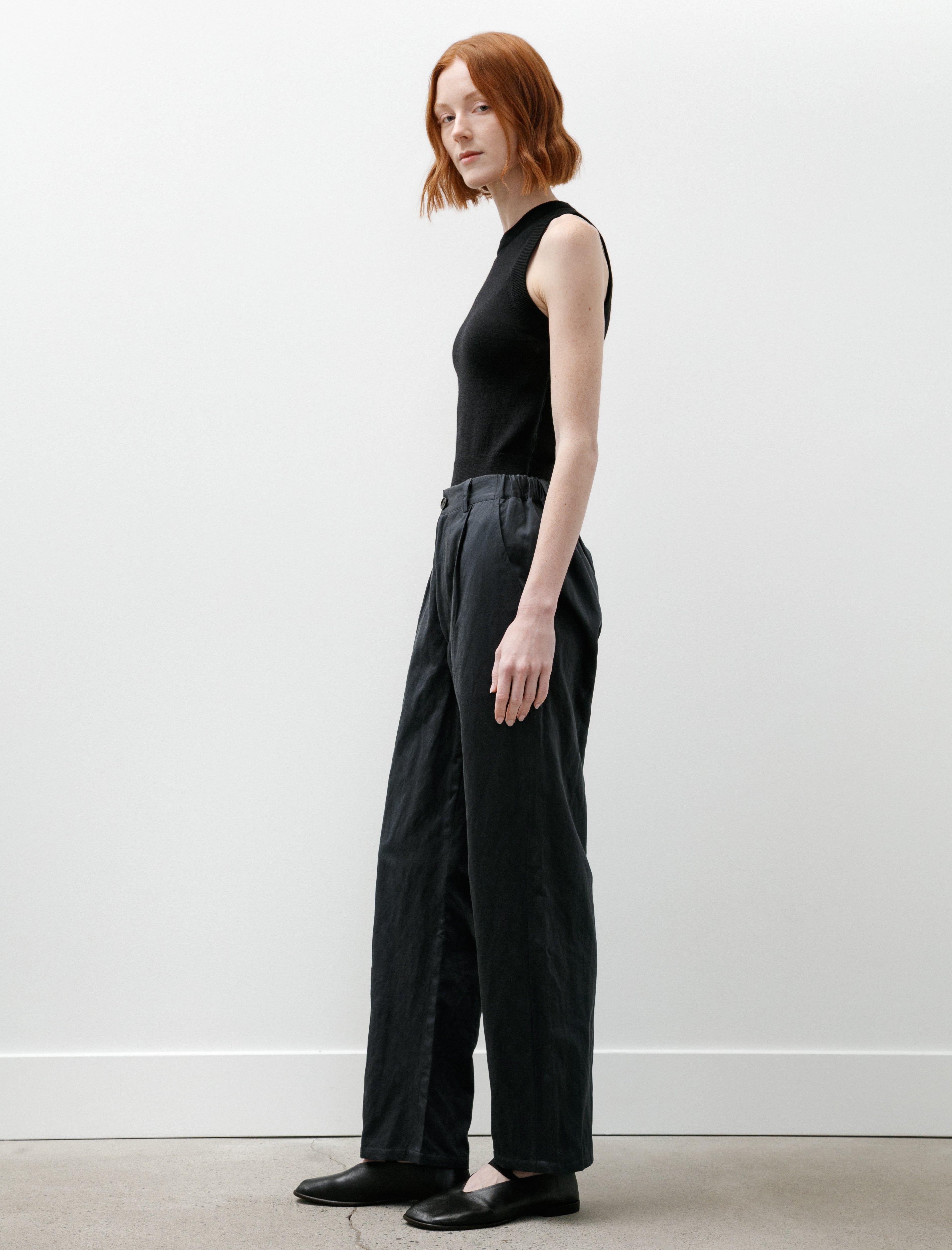 Wanze Easy Trouser Cotton Metal Midnight