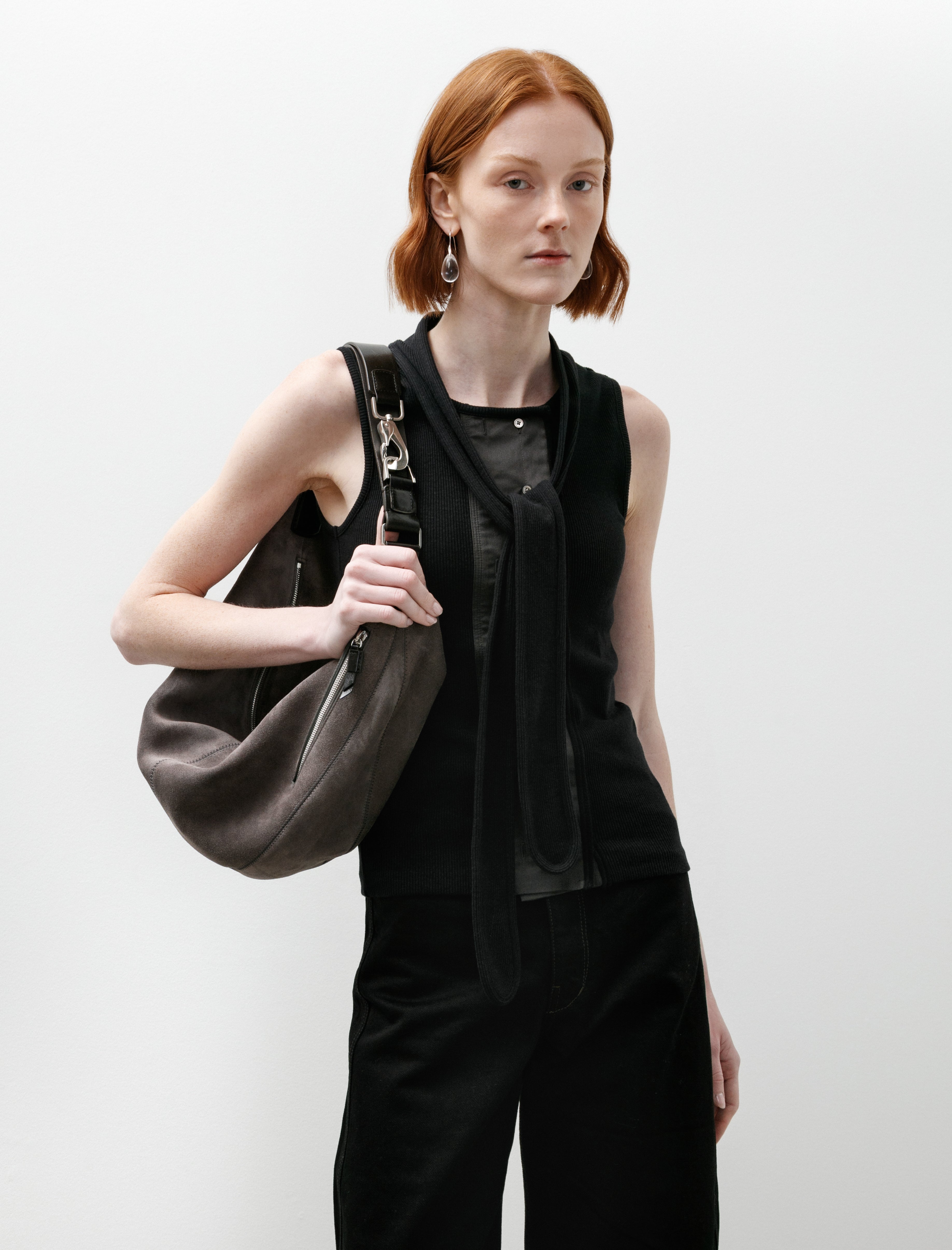 Lemaire Belted Hobo Bag Mink