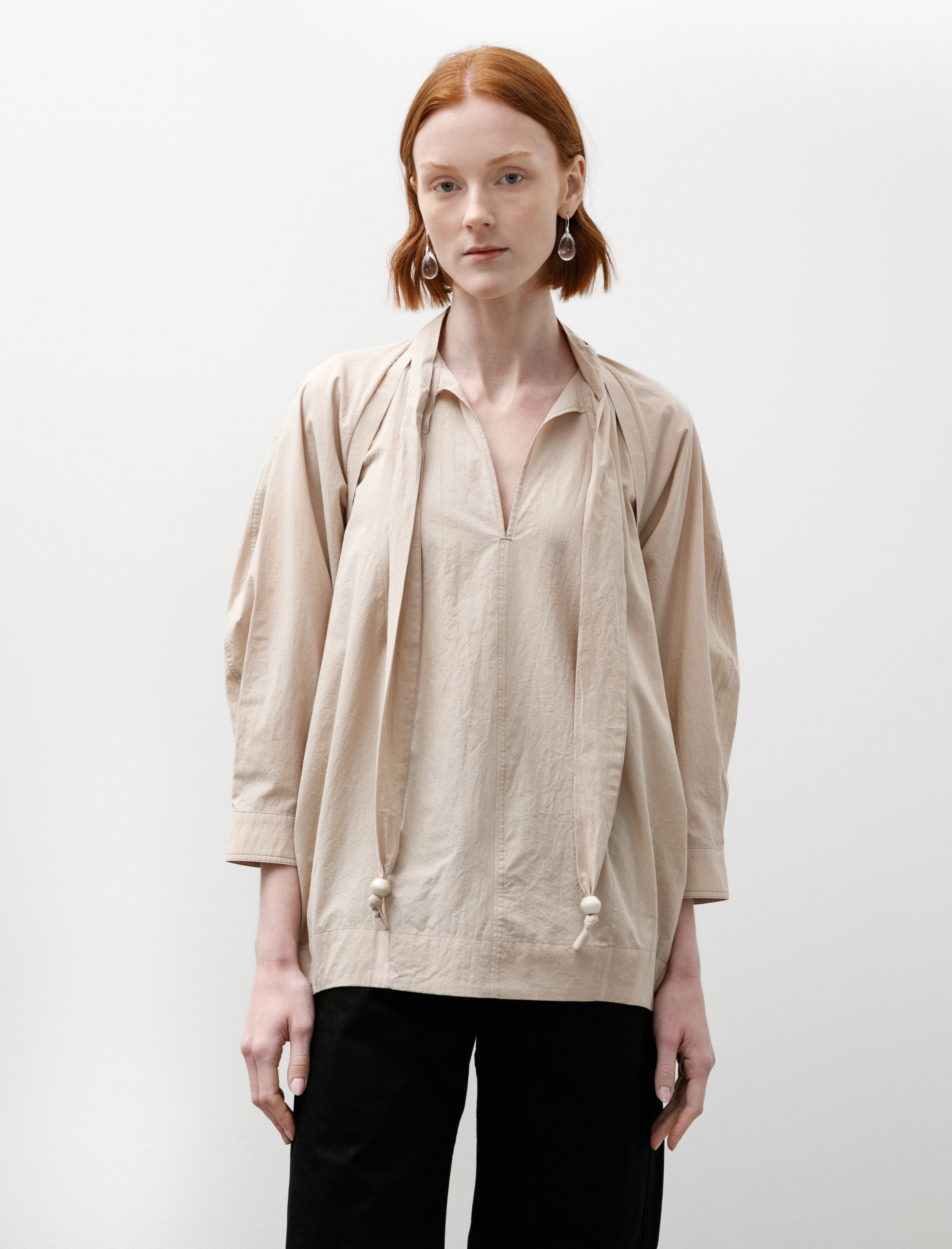 Lemaire Blouse with Scarf Greige