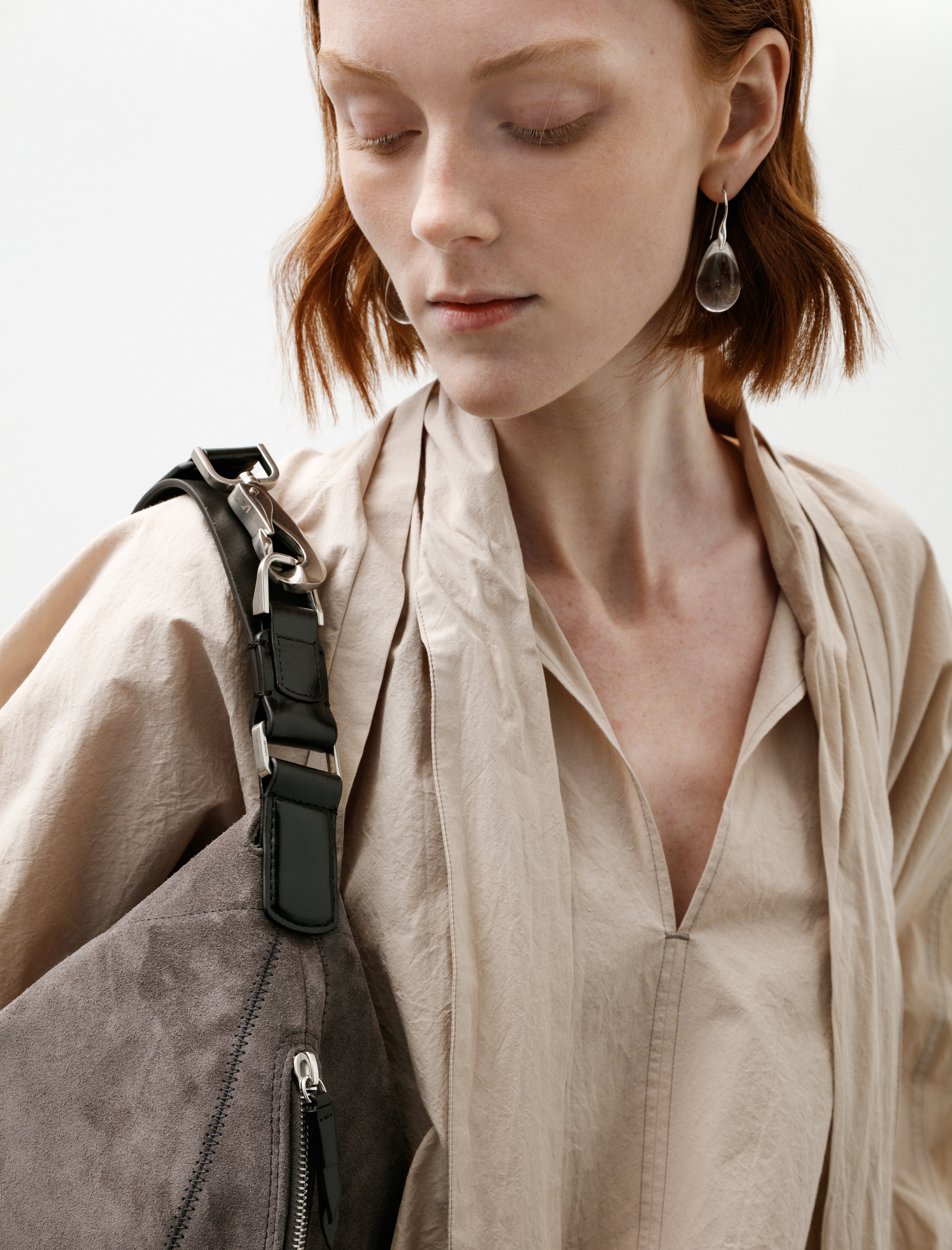 Lemaire Hobo Quiver Clip Bag Mink