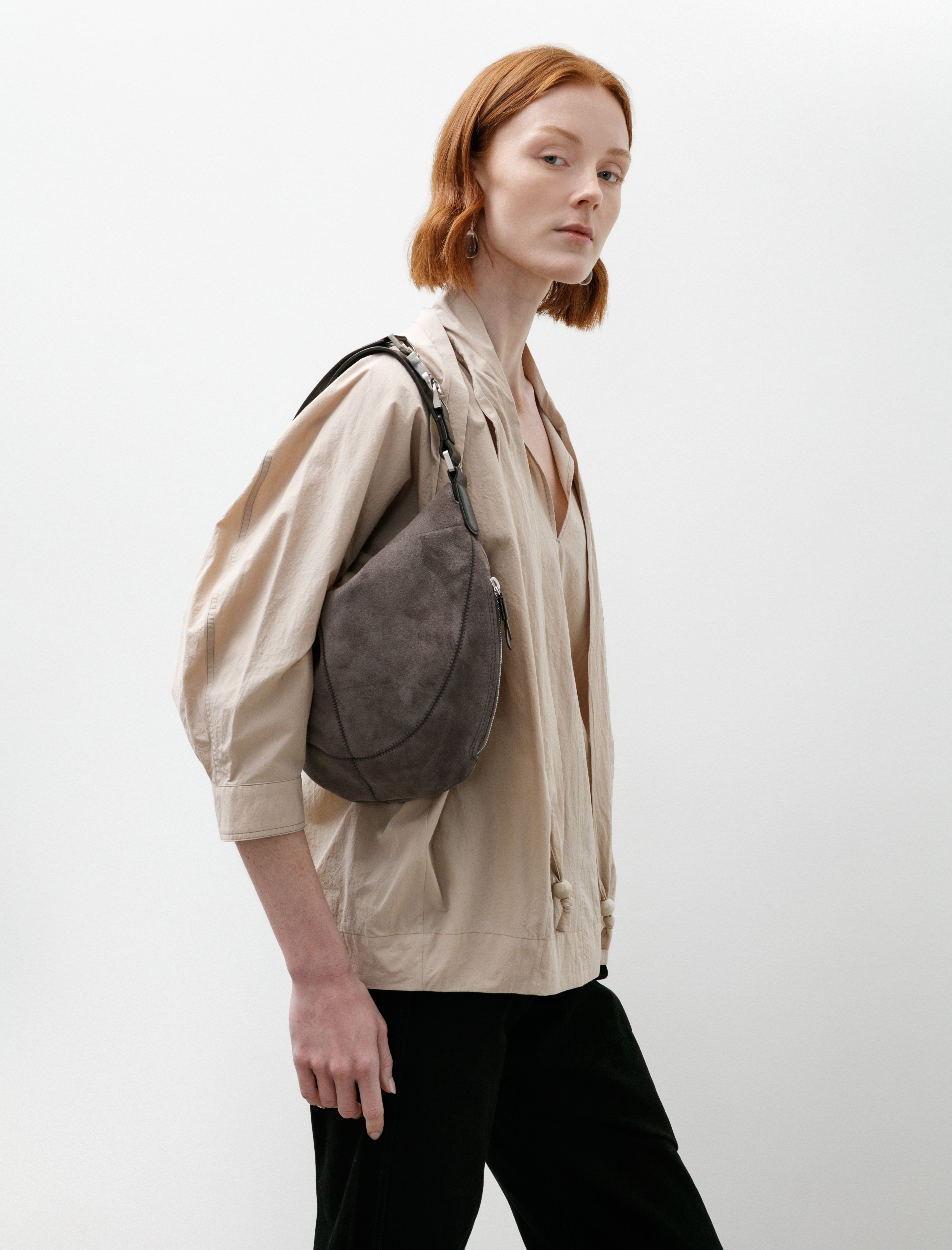 Lemaire Hobo Quiver Clip Bag Mink