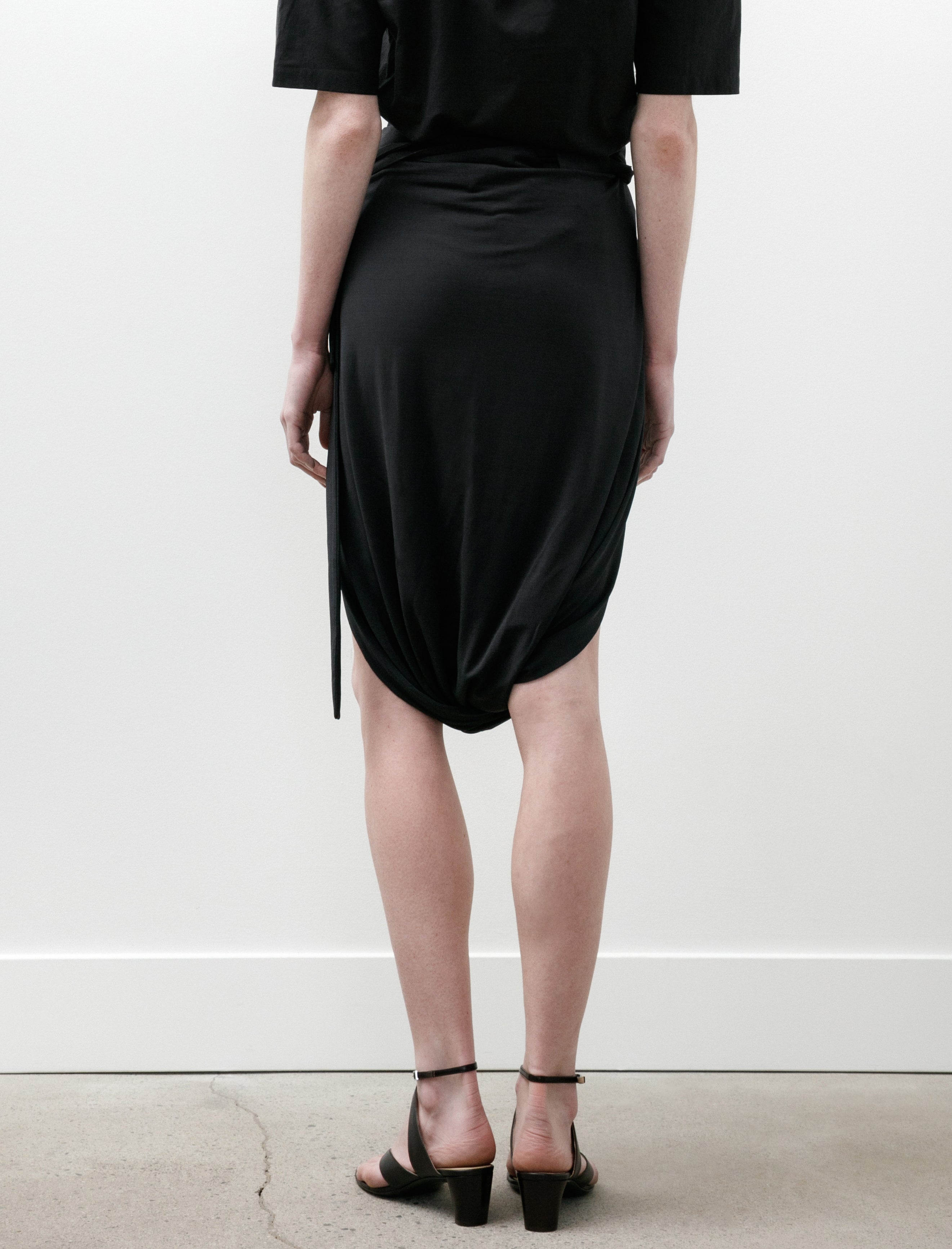 Lemaire Soft Wrap Skirt Charcoal