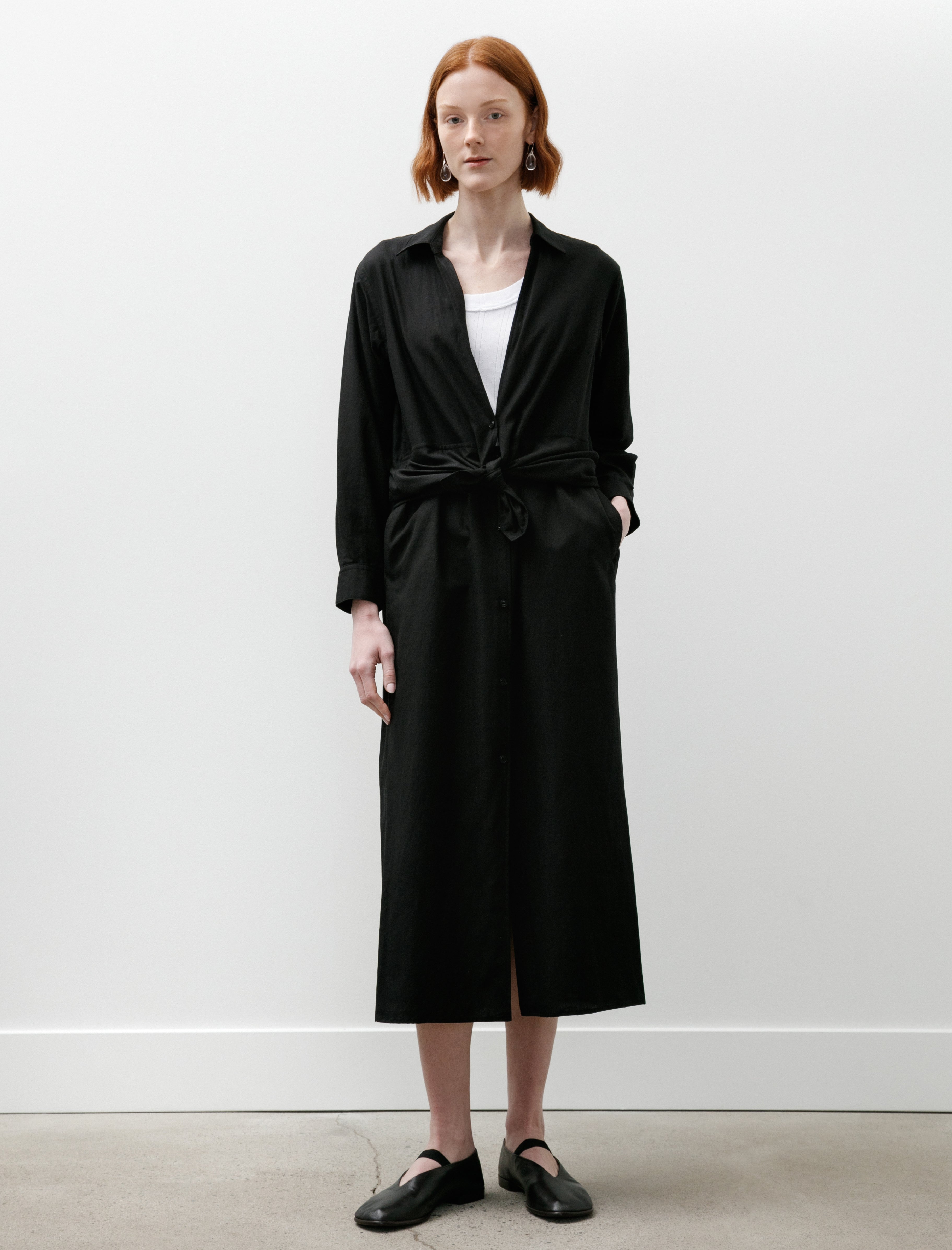 Yoko Sakamoto Two Piece Shirt Dress Black