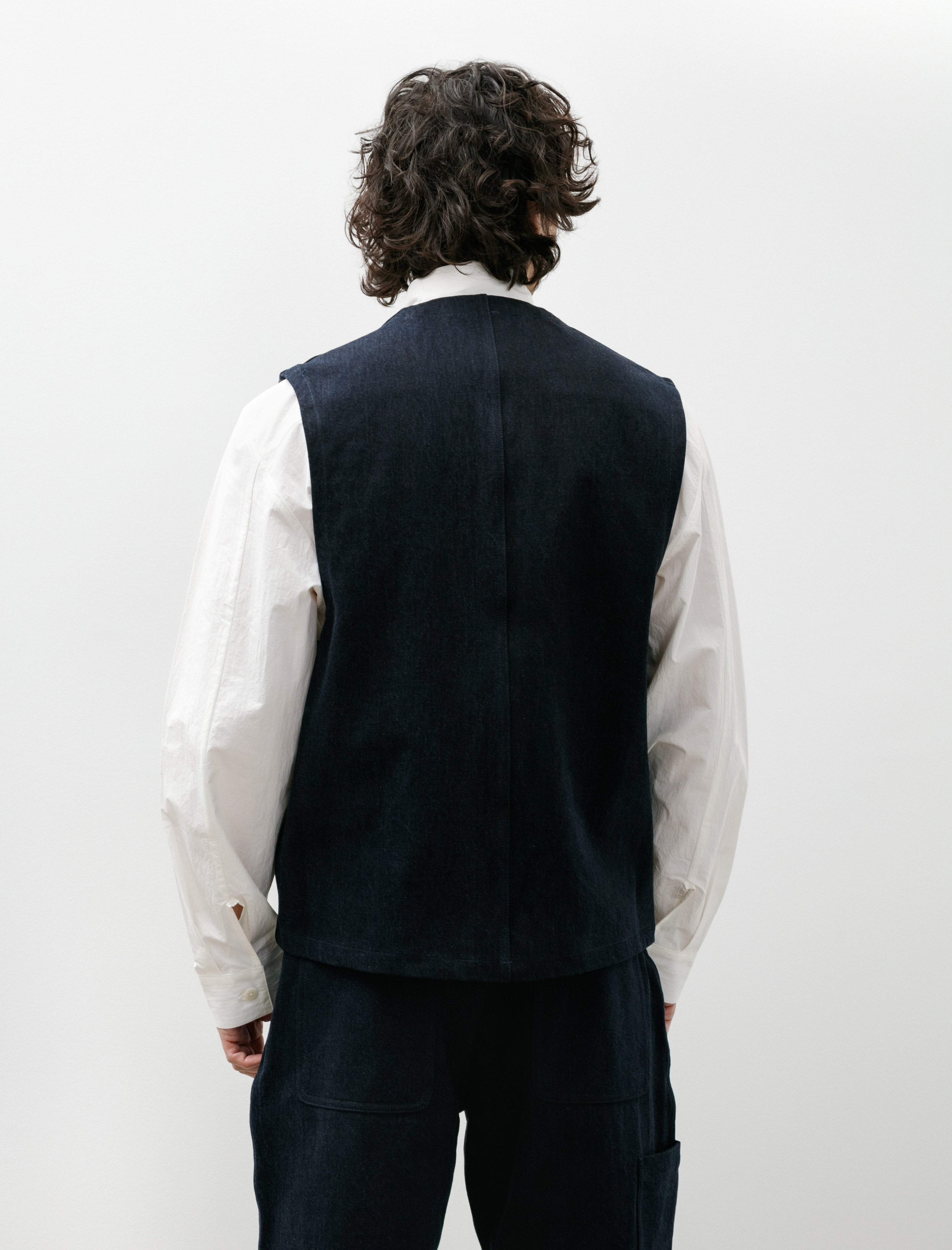 MAN-TLE R20 Jebok-5 Vest Blue Sumi Organic Denim