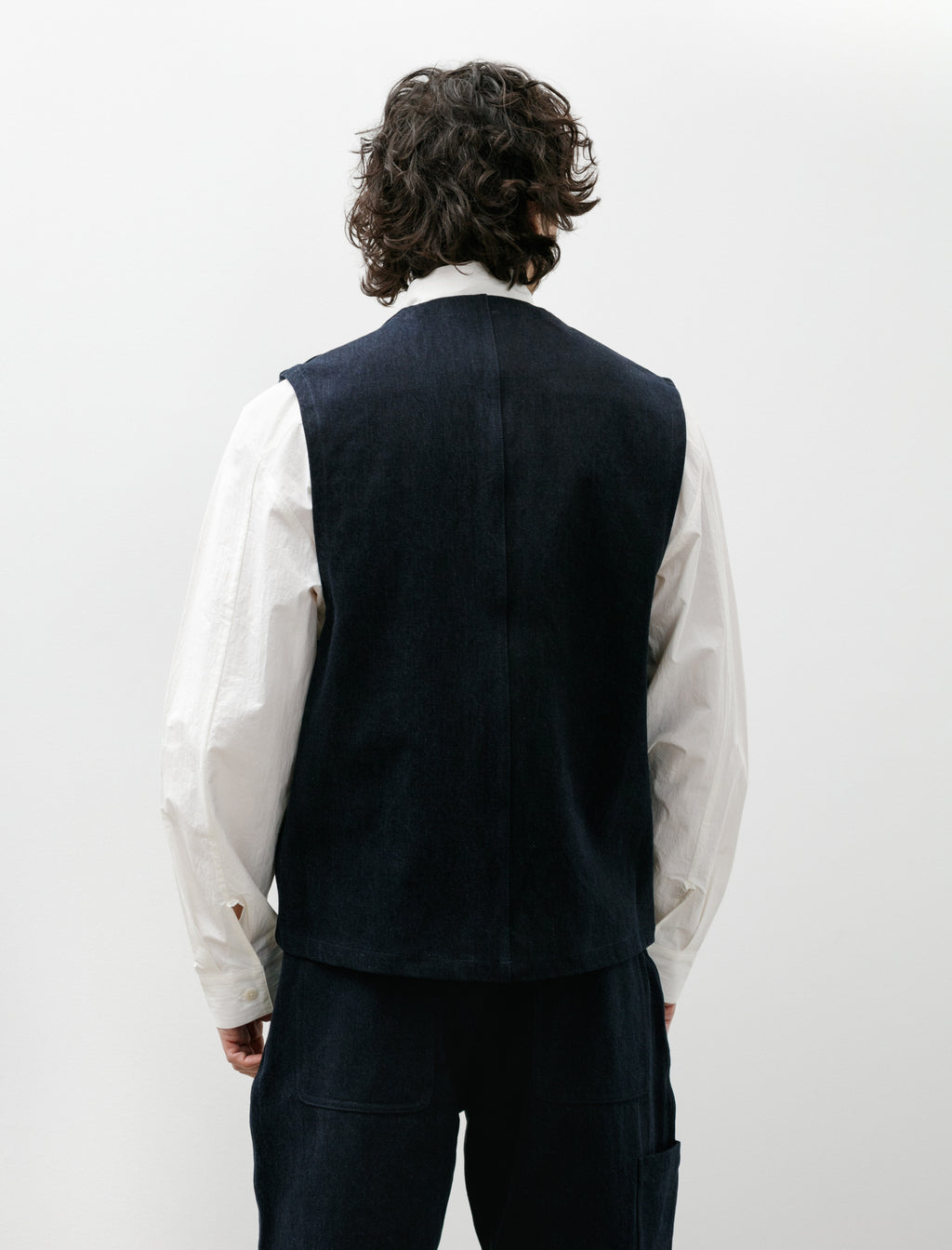 MAN-TLE R20 Jebok-5 Vest Blue Sumi Organic Denim – Neighbour