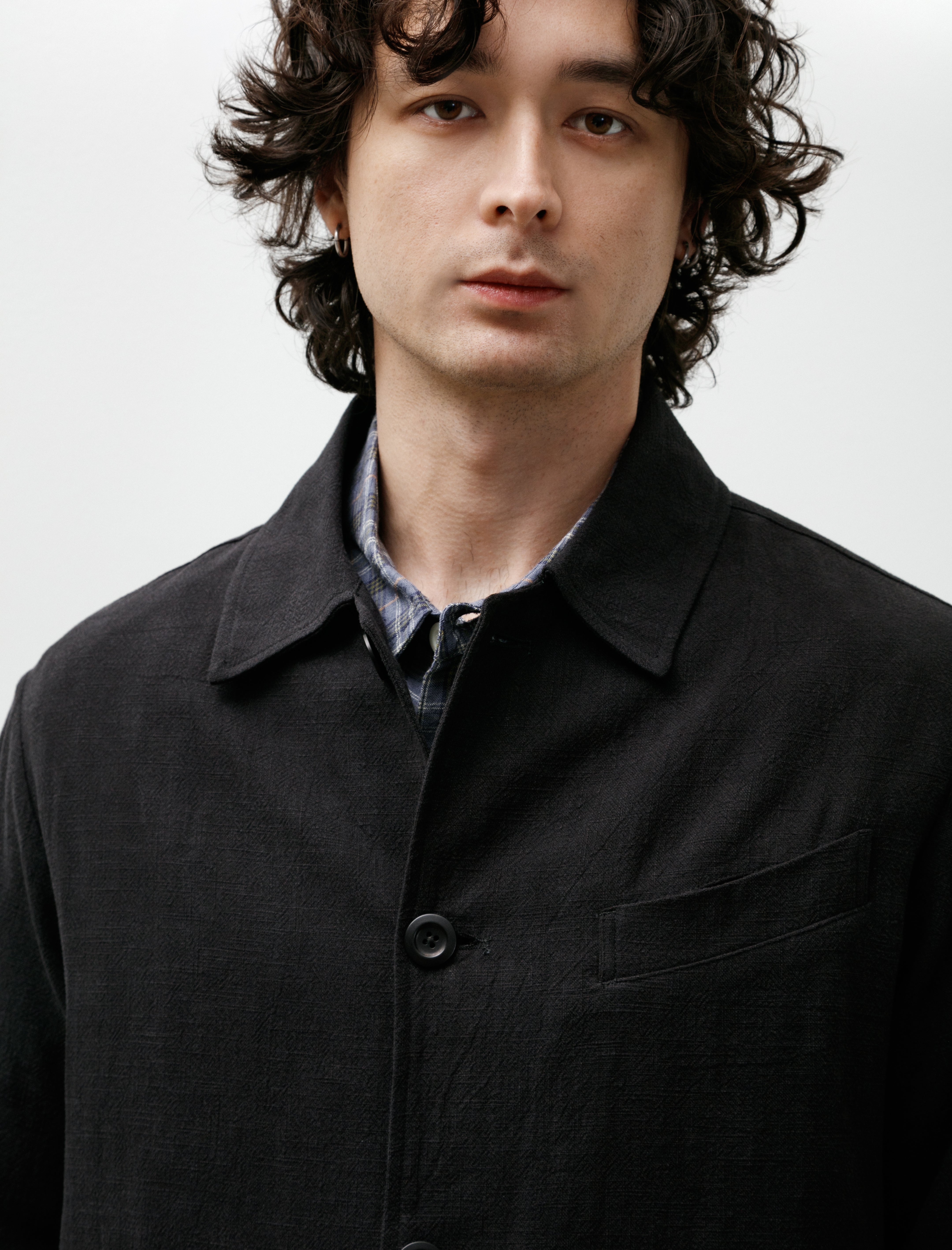 Conkers Field Shirt Ramie Charcoal