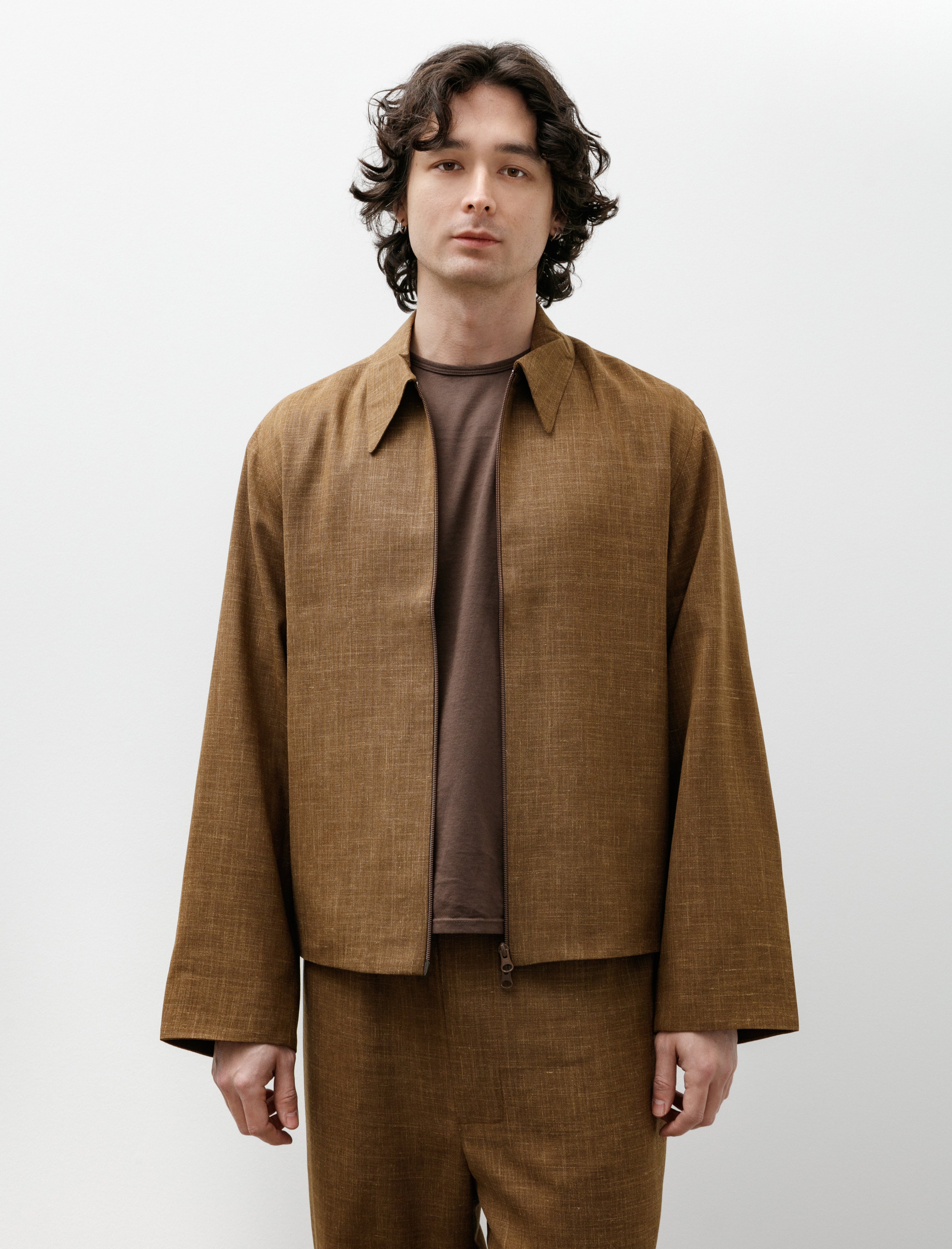 Gabriela Coll No.285 Summer Wool Pocket Jacket Camel