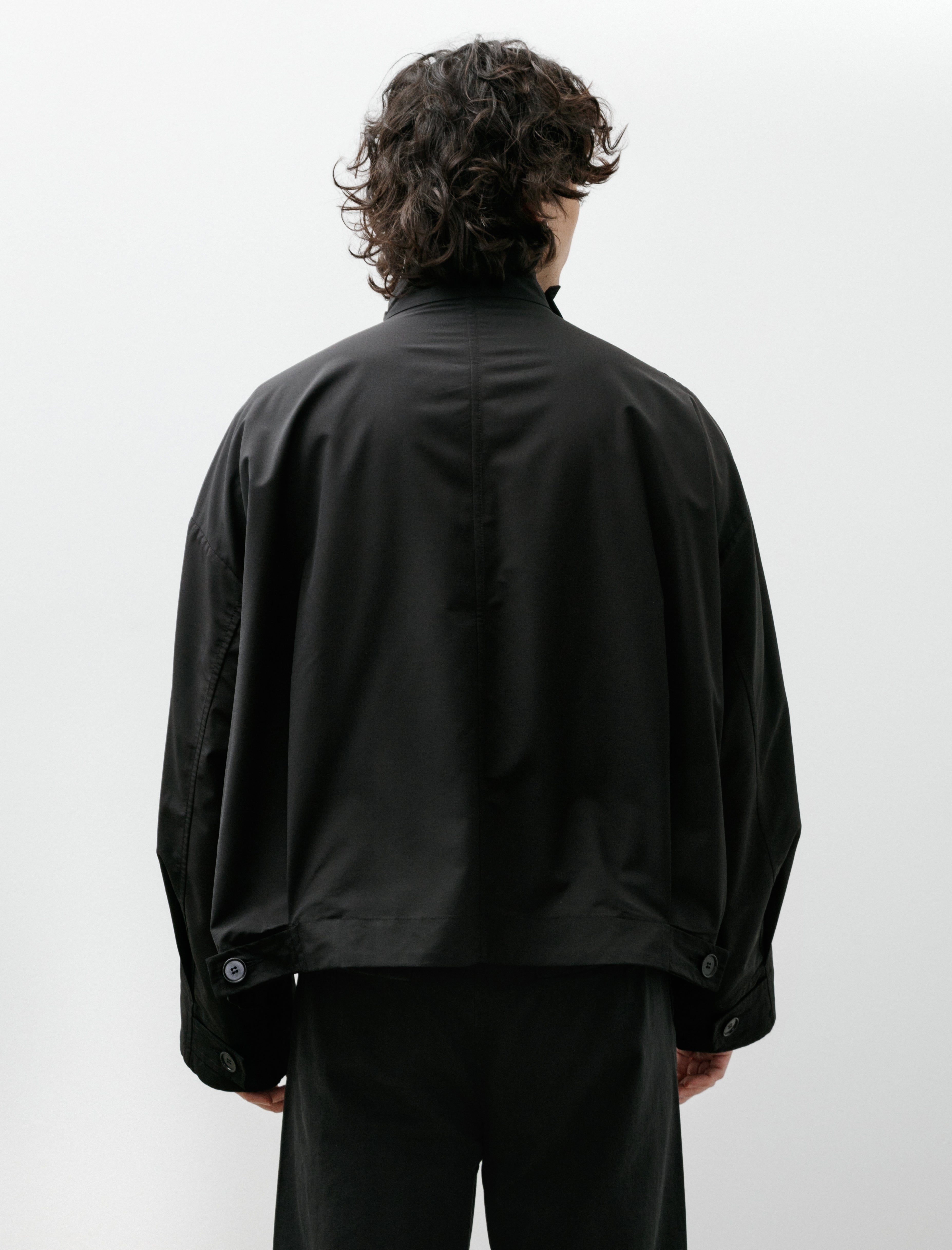 Gabriela Coll No.286 Rainsystem Wool Cropped Jacket Black