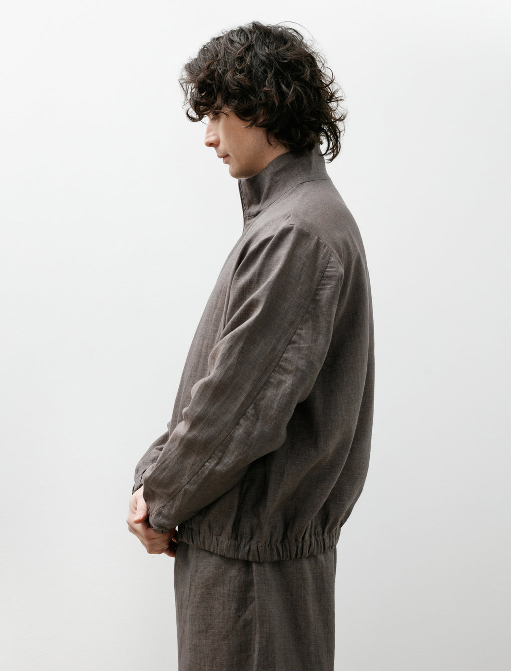 Gabriela Coll No.261 Linen Zipper Jacket Brown – Neighbour