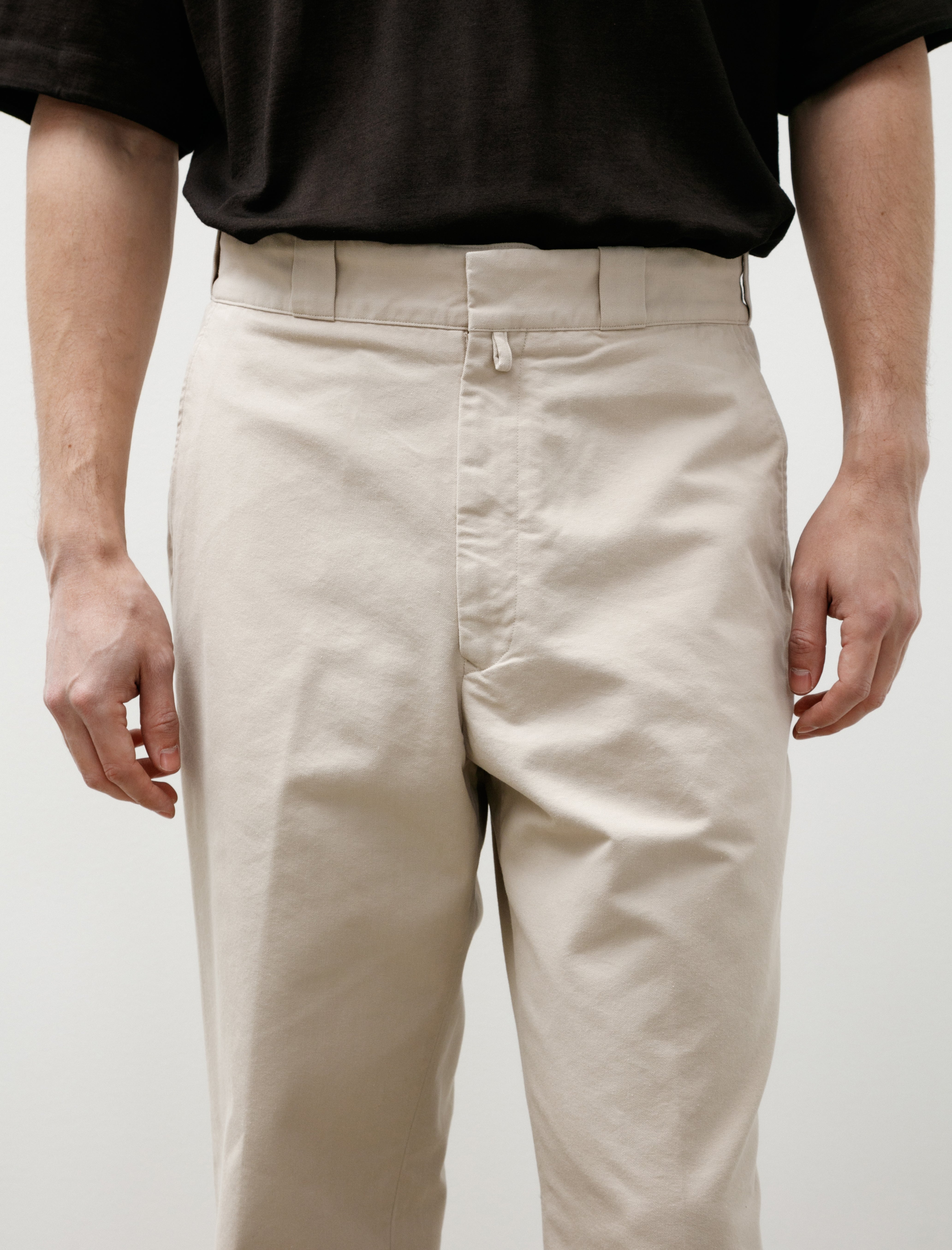 Comoli Post-Work Twill Pants Ivory