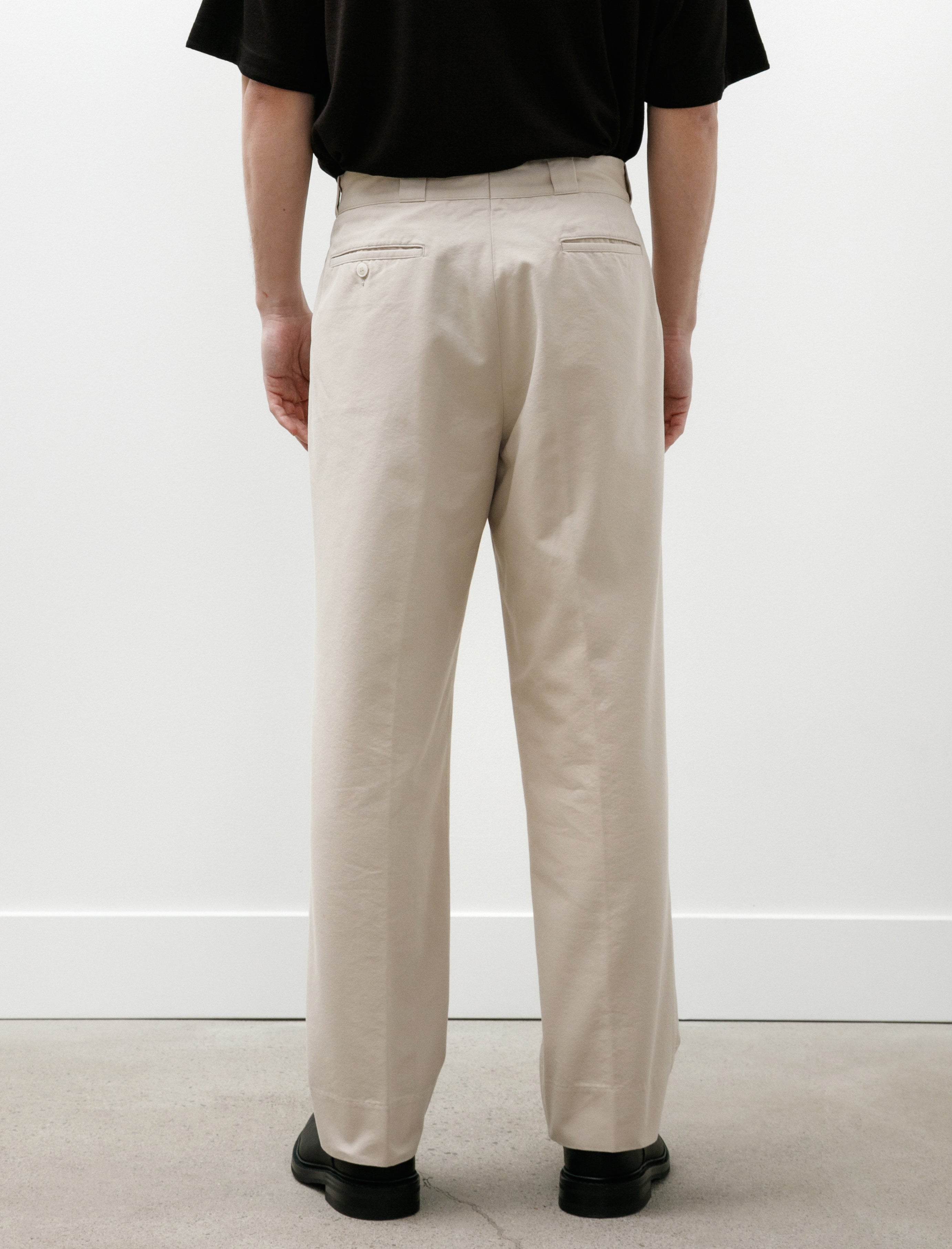 Comoli Post-Work Twill Pants Ivory