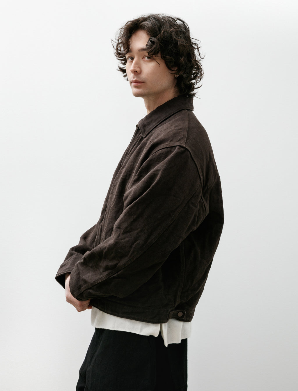 Comoli Hemp Duck Zip Short Jacket Brown – Neighbour