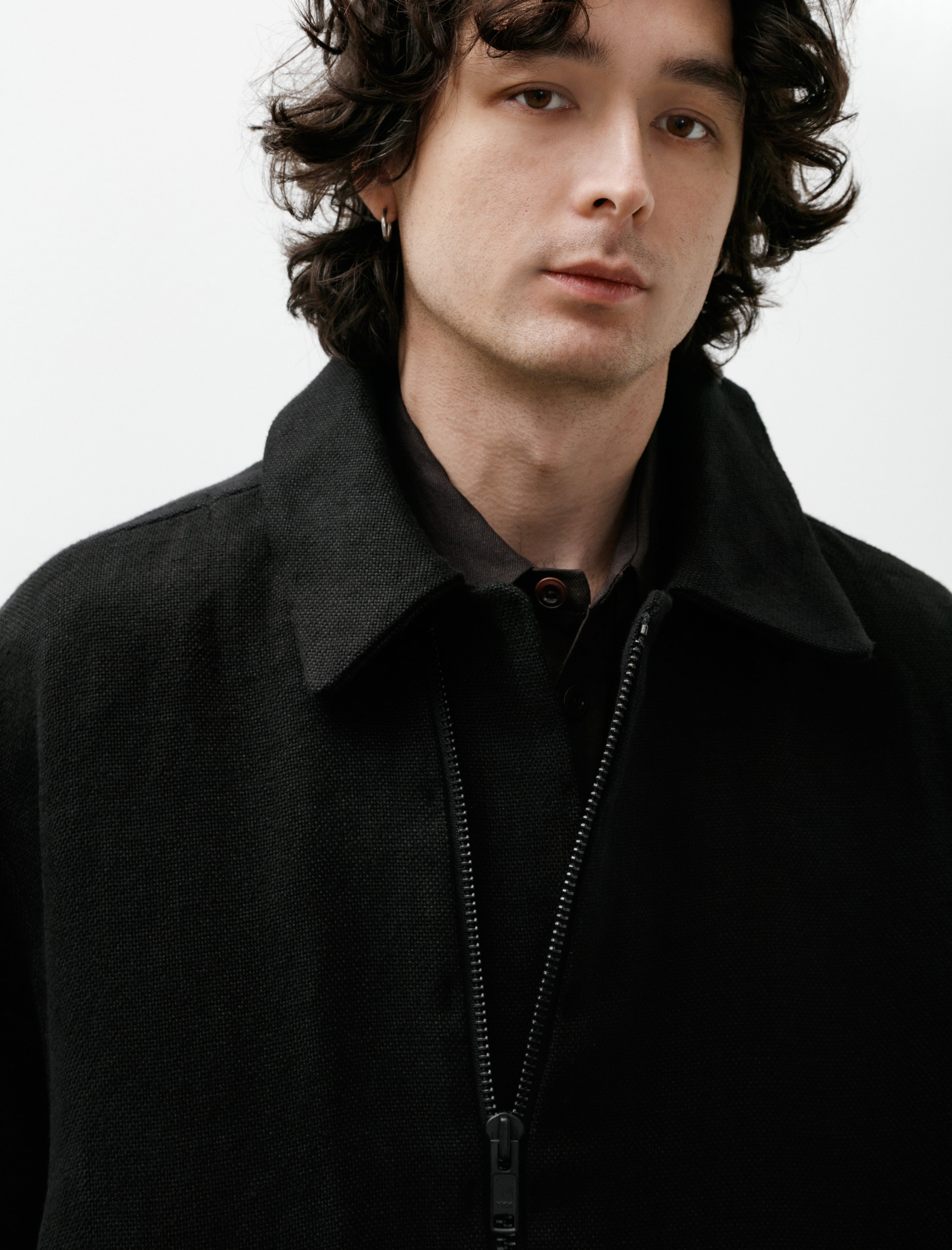 MAN-TLE R20 Shirt-3 Zip Gum Shirt Black 20HR Canvas