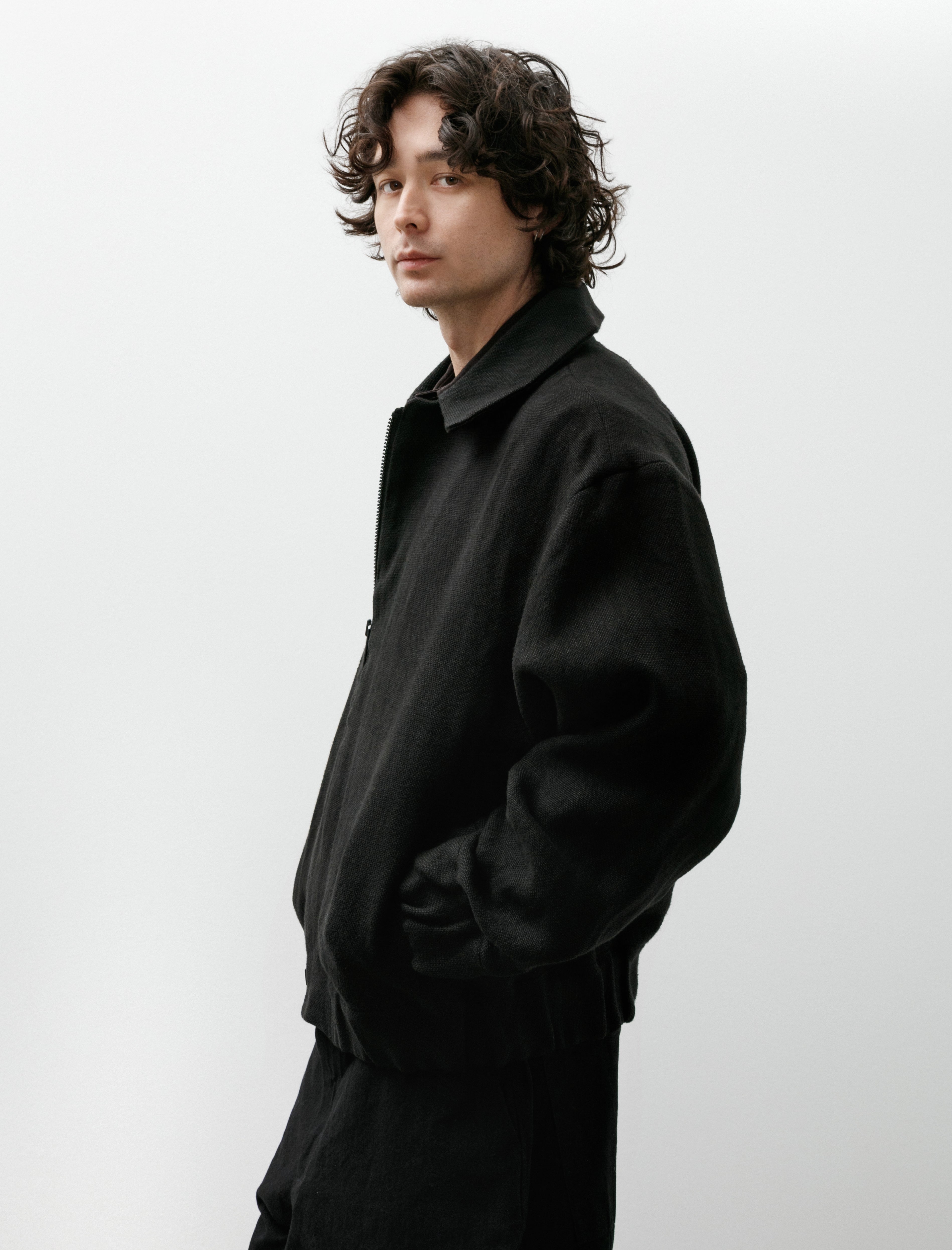 MAN-TLE R20 Shirt-3 Zip Gum Shirt Black 20HR Canvas
