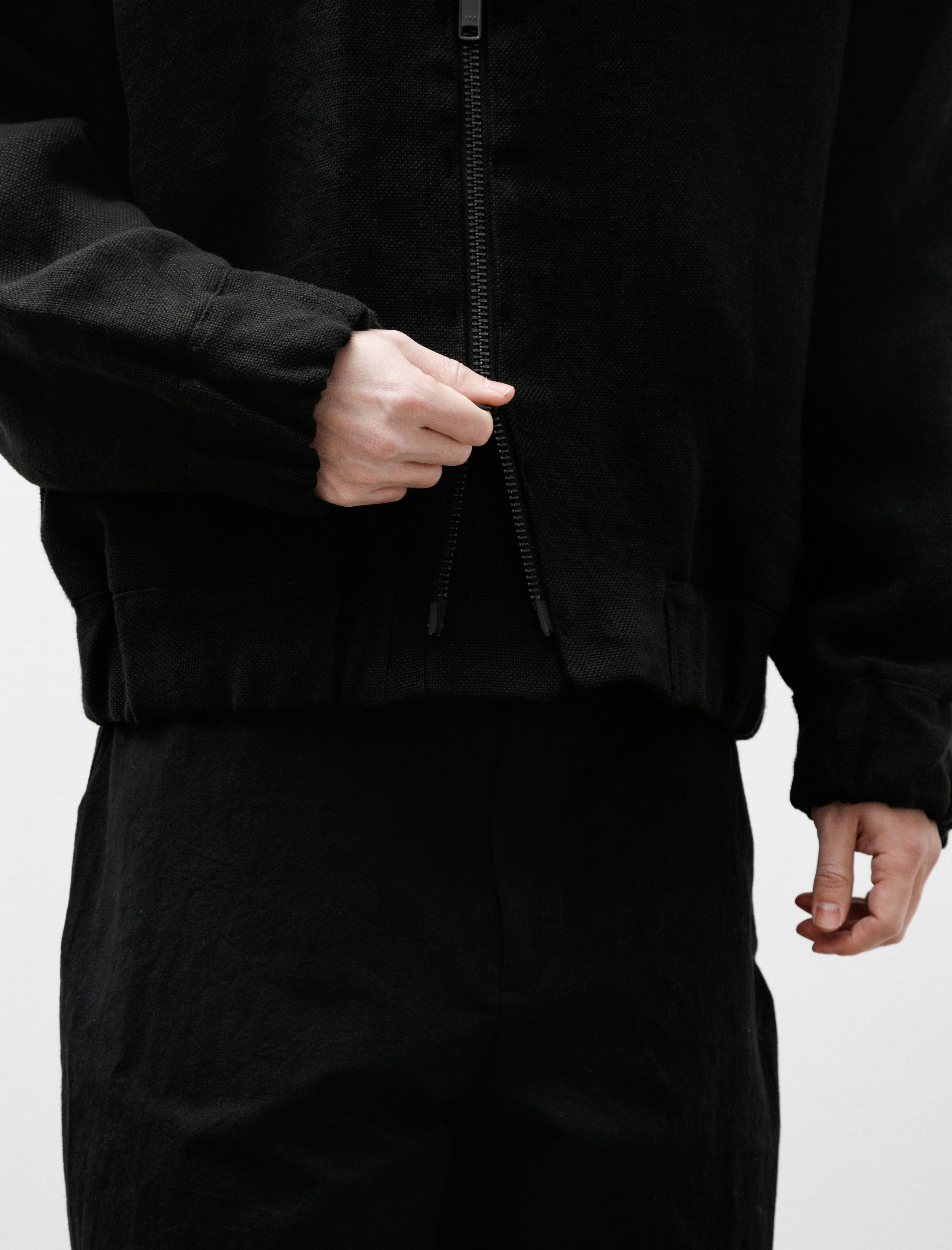 MAN-TLE R20 Shirt-3 Zip Gum Shirt Black 20HR Canvas