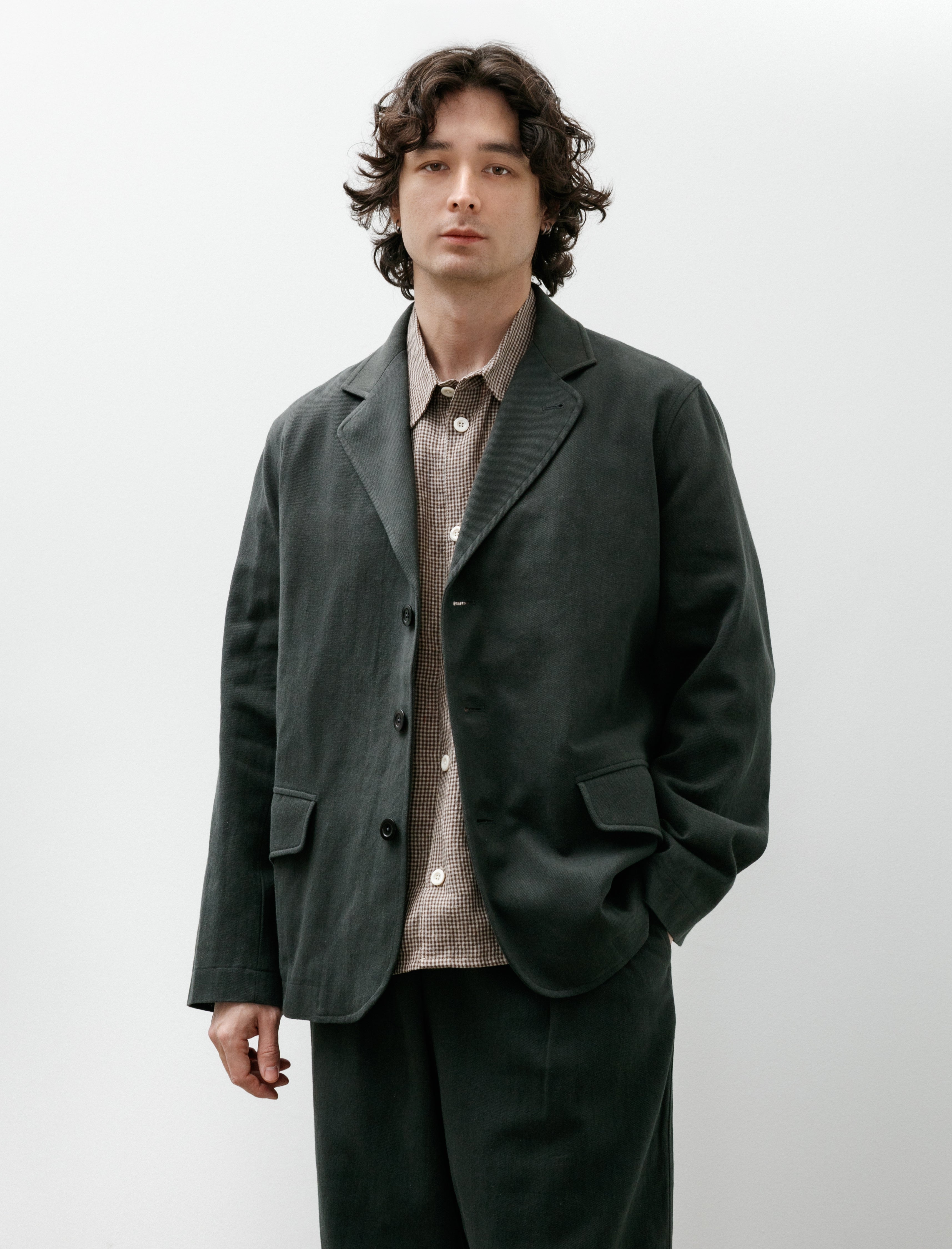 Conkers Rambler Blazer Cotton Flax Twill Loch