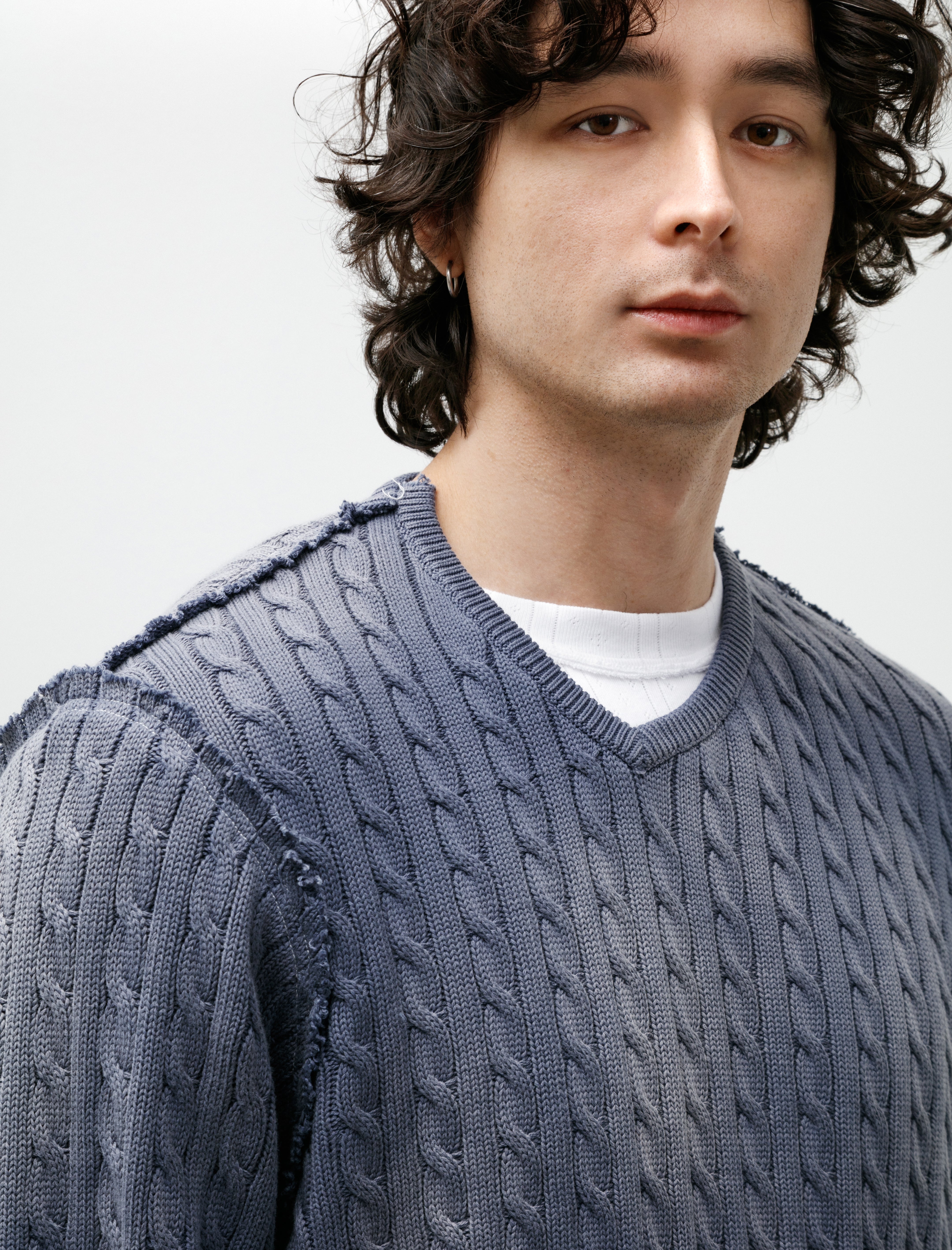 Camiel Fortgens Frankenstein Cable V-Neck Petrol