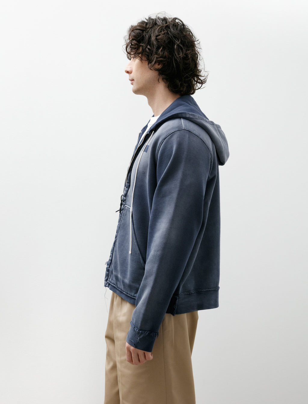 Camiel Fortgens Fitted Zip Hoodie Navy Sun Fade – Neighbour