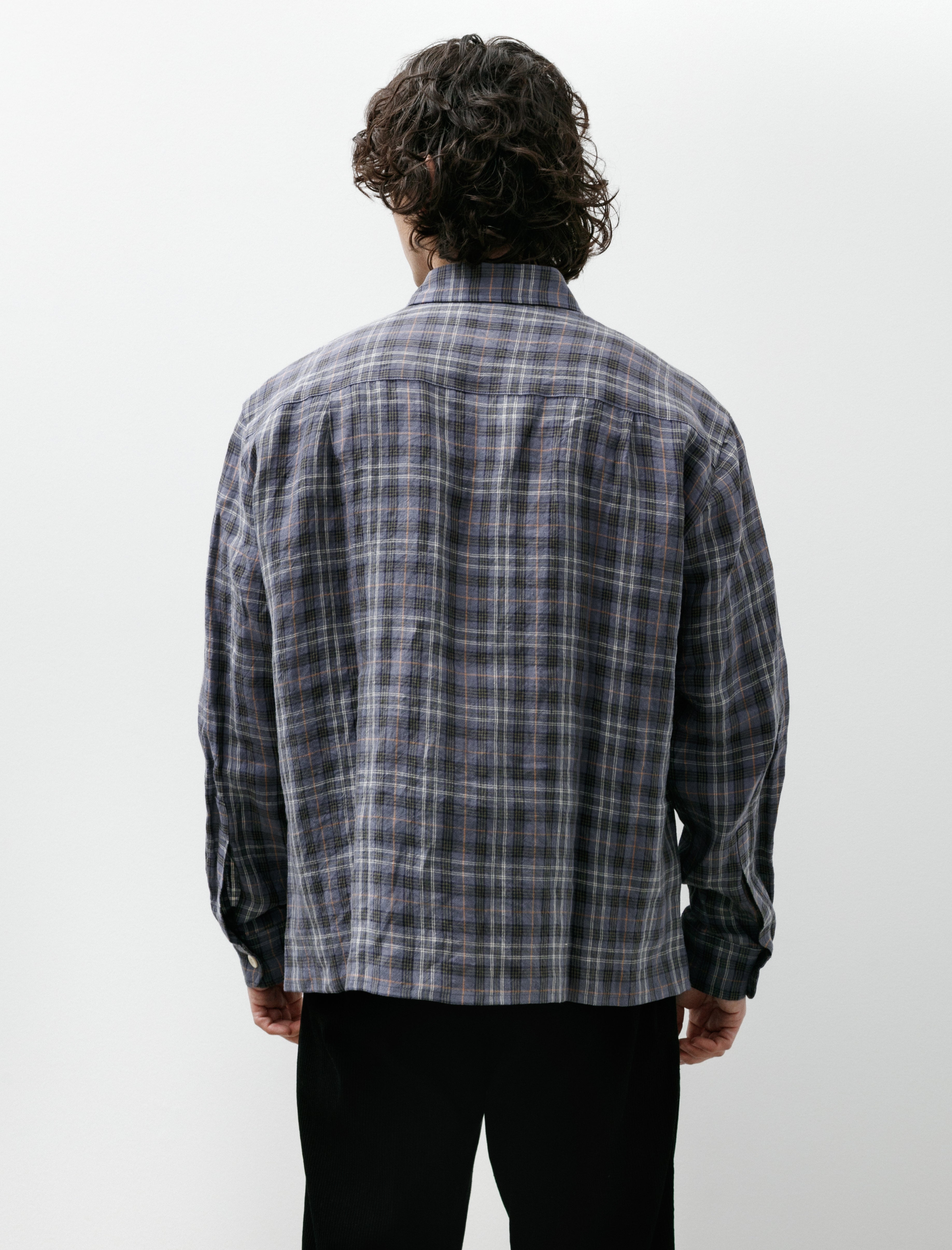 Conkers Farmer Shirt Irish Linen Sloe