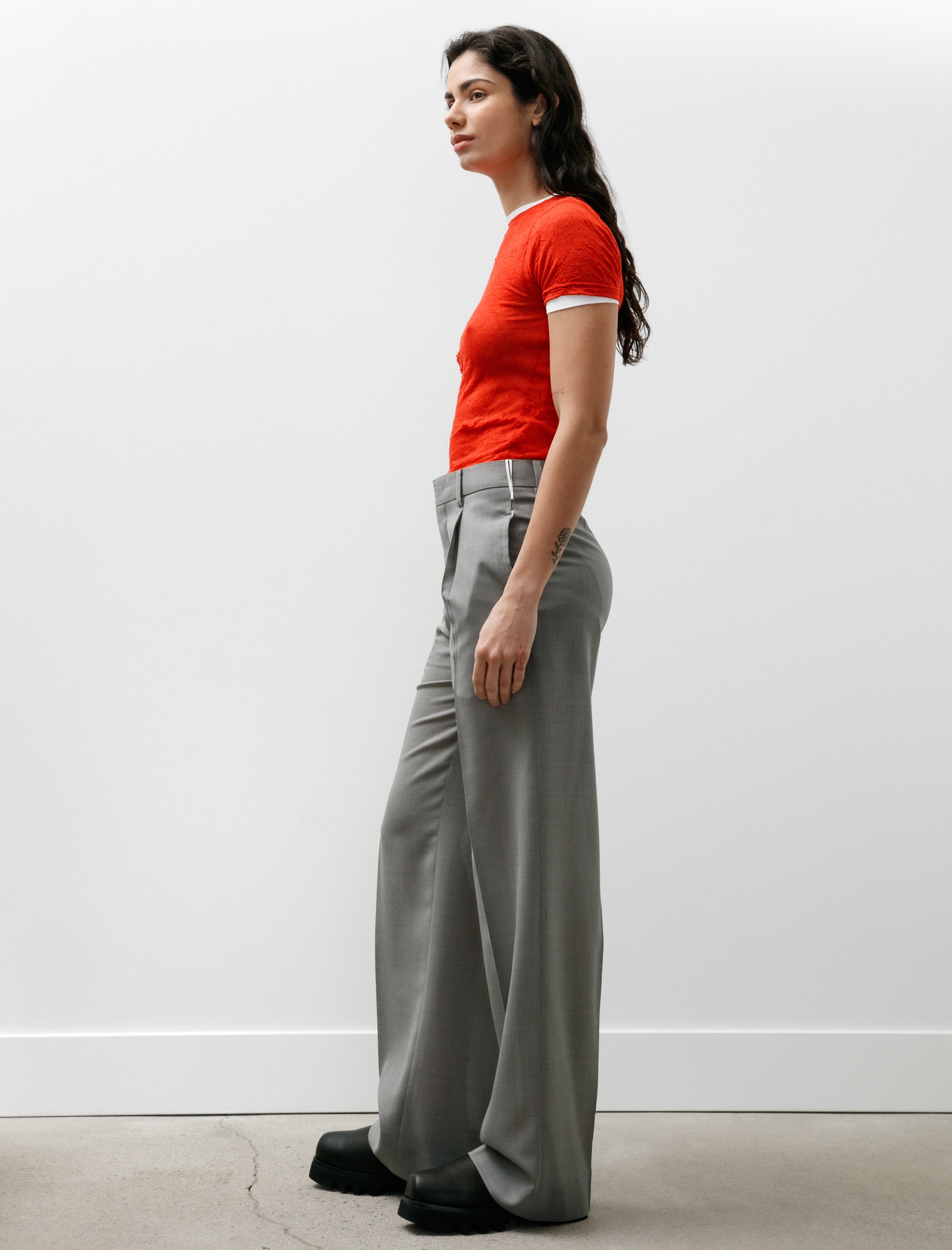 Kanako Sakai Sheer Trousers Gray