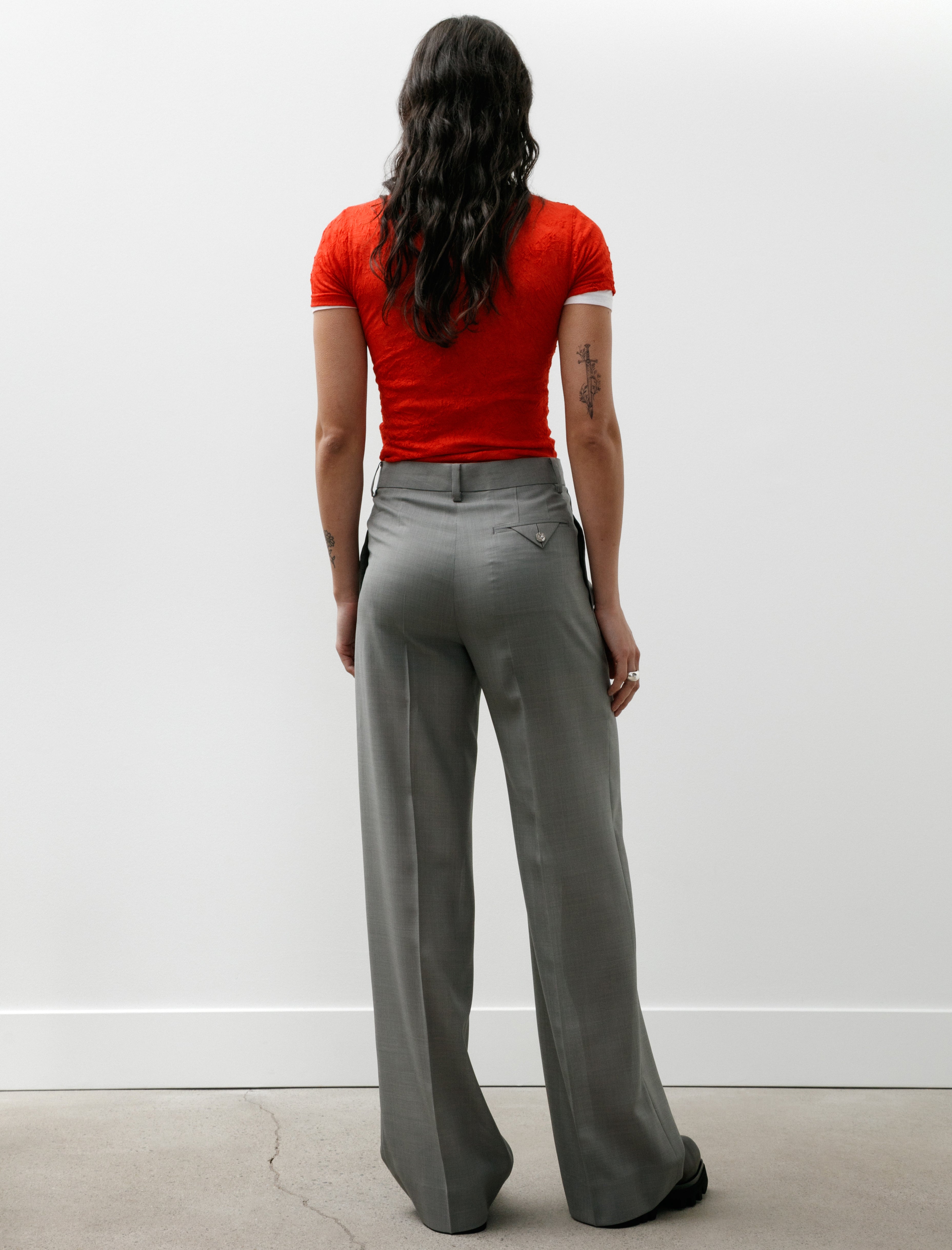 Kanako Sakai Sheer Trousers Gray
