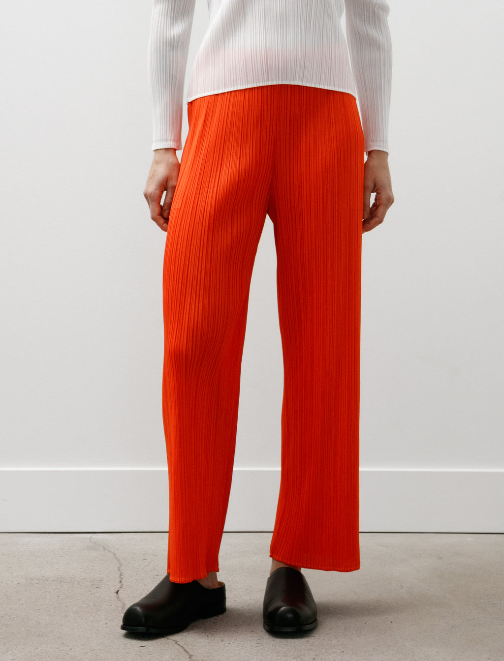 PLEATS PLEASE レッド プリーツ ガウチョパンツ Pleats Please by Issey Miyake Monthly Colours Pants Tomato Red