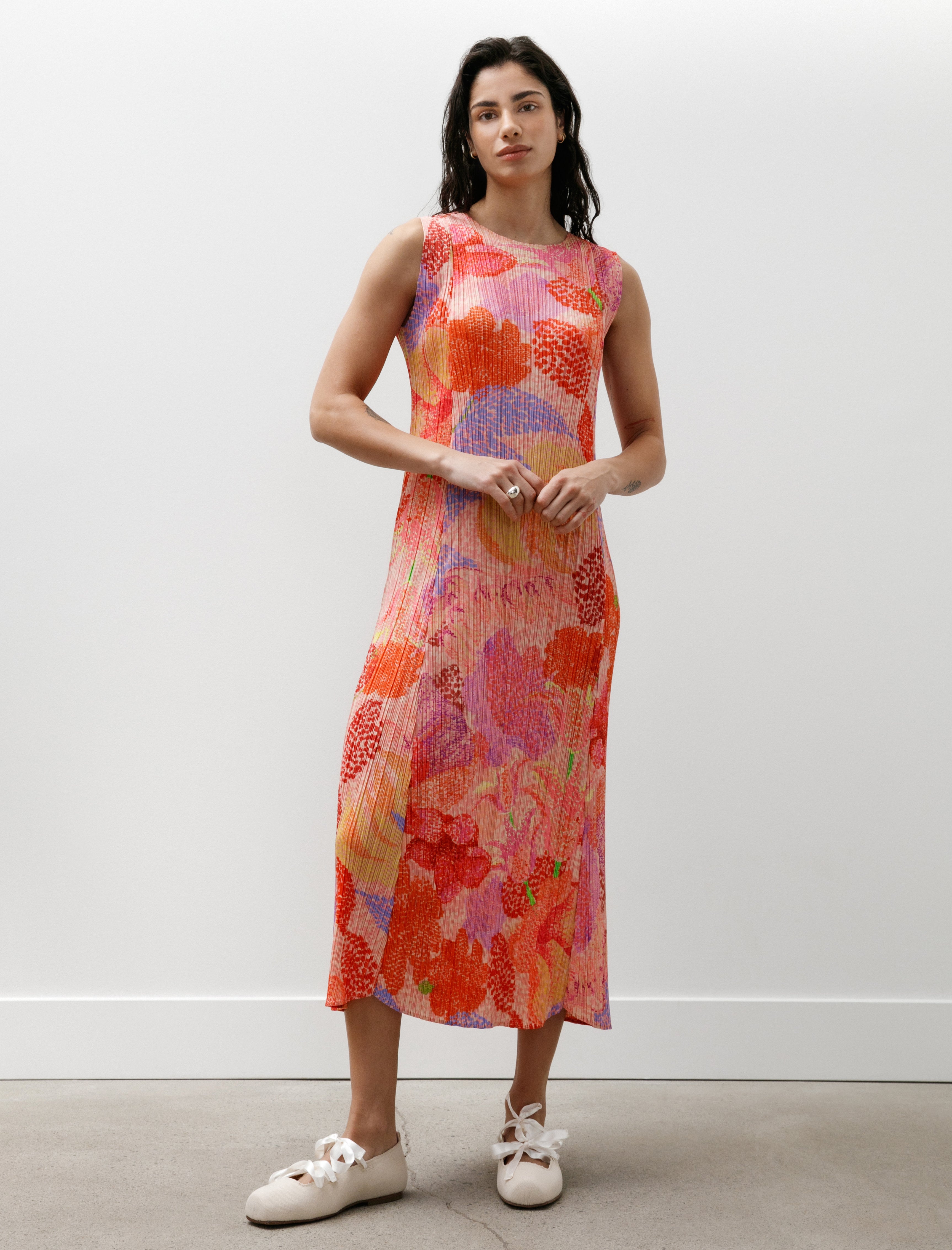 Pleats Please by Issey Miyake Foggy Forest Dress Pink
