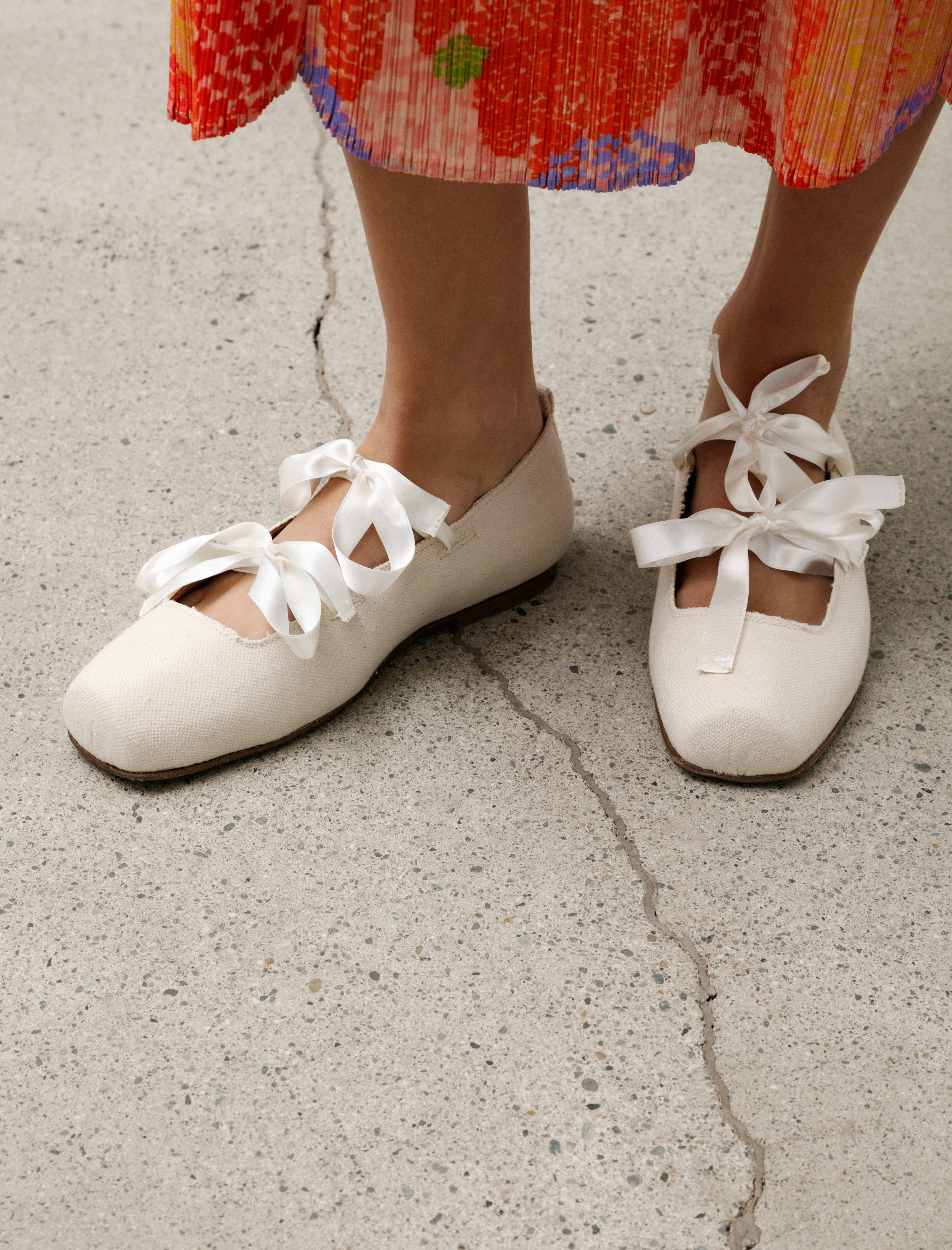 Sine & Cosine Ballerina Leather Sole Natural