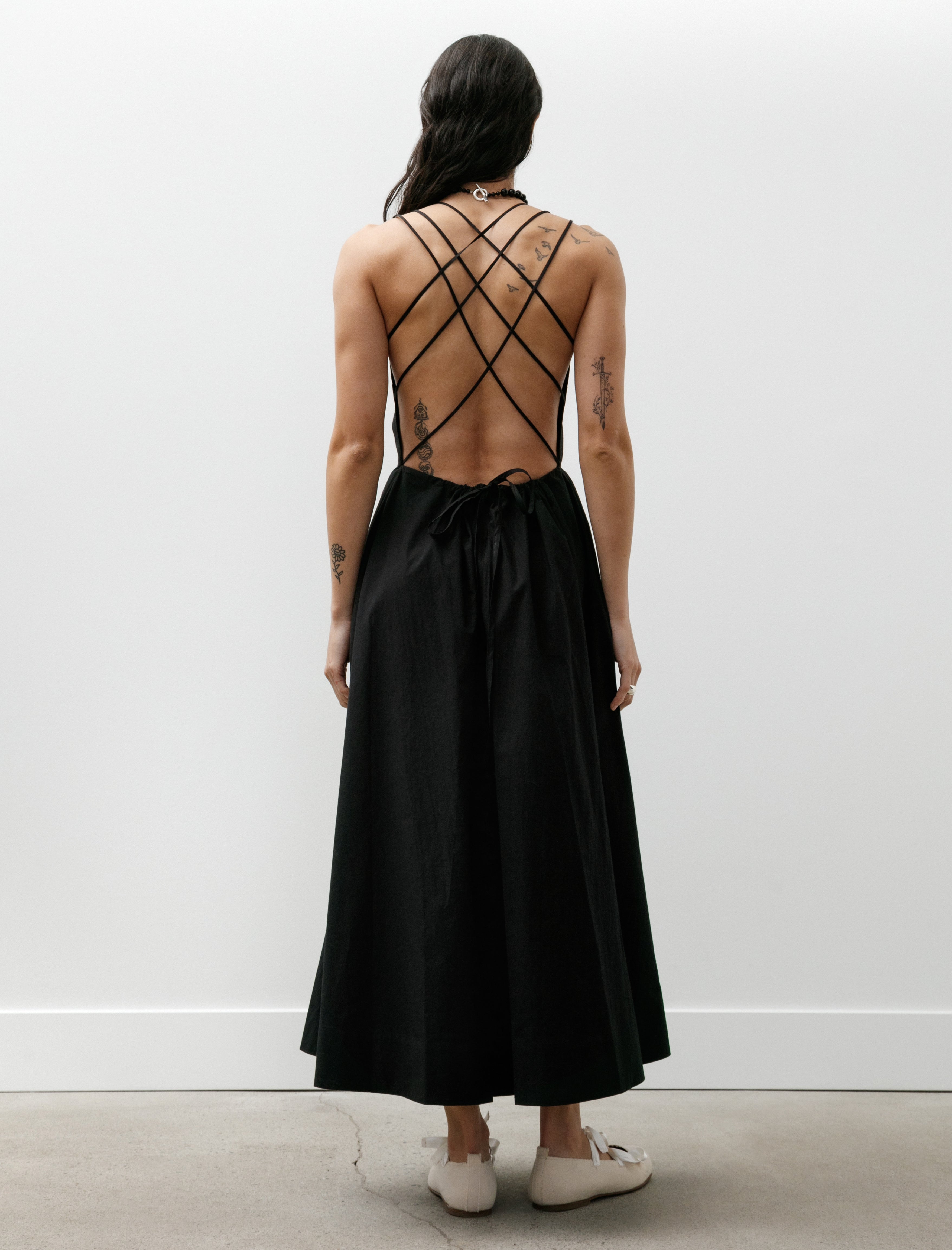 Cawley Japanese Cotton Sofia Dress Black