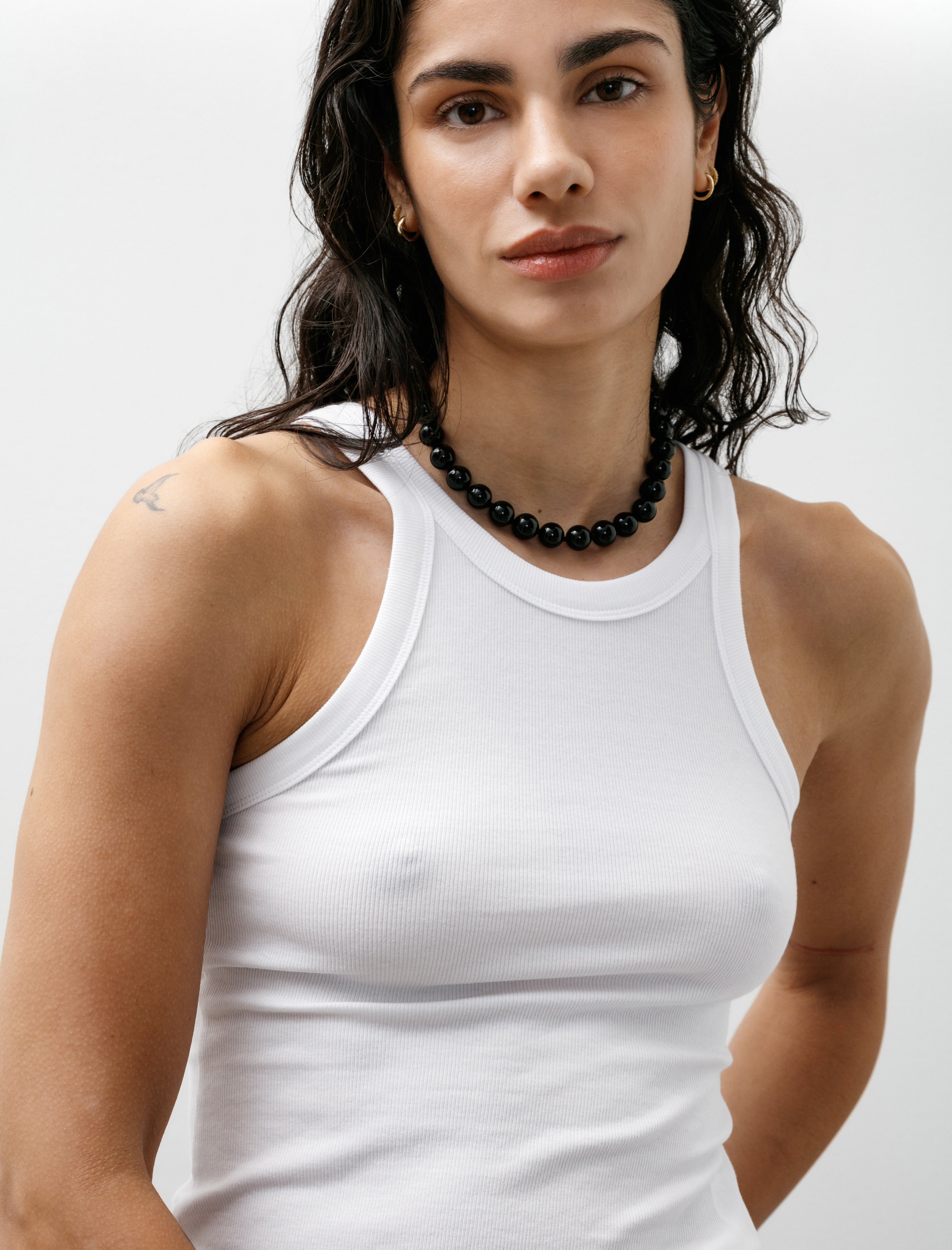 Totême Curved Rib Tank White