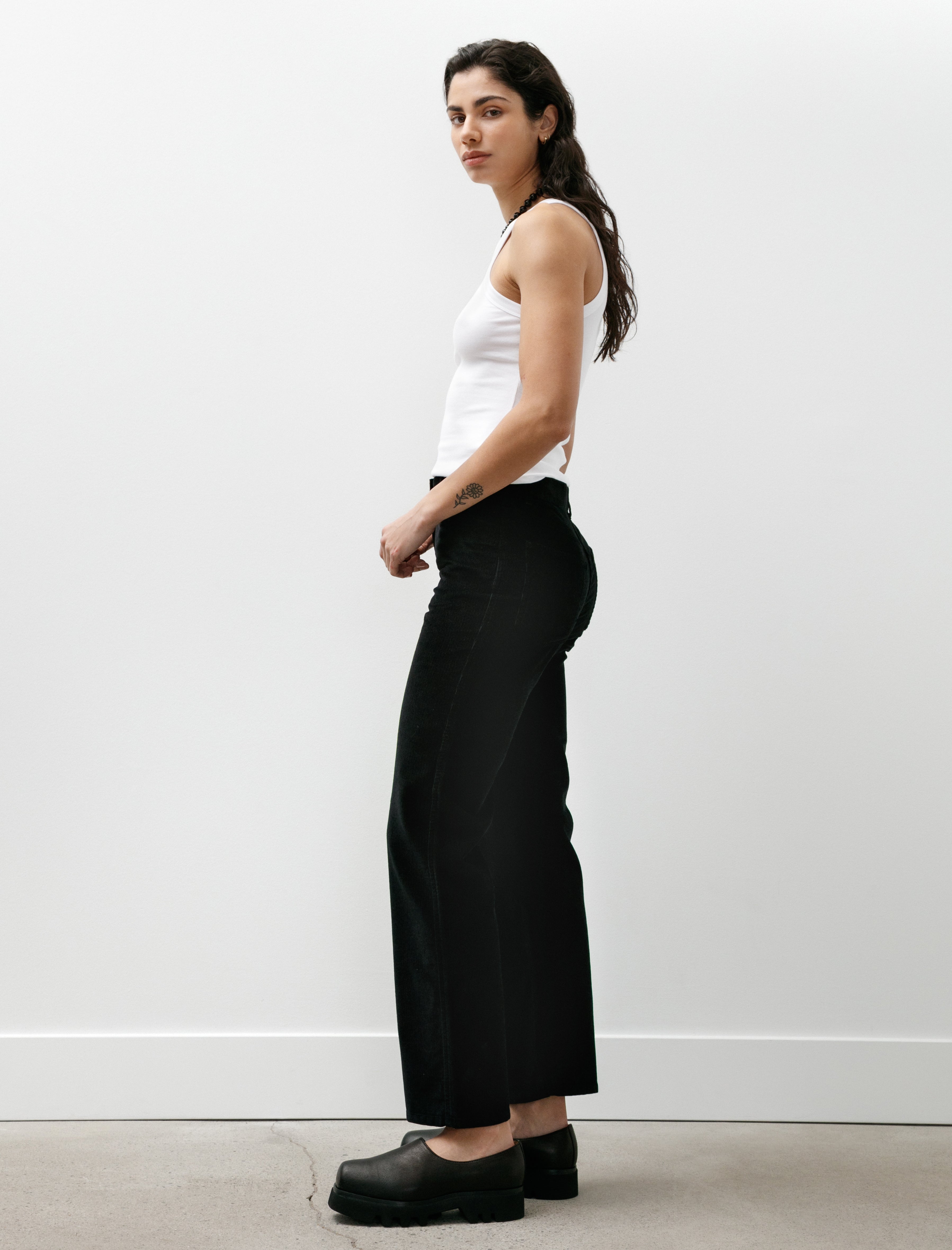 Totême Straight Cord Trousers Black
