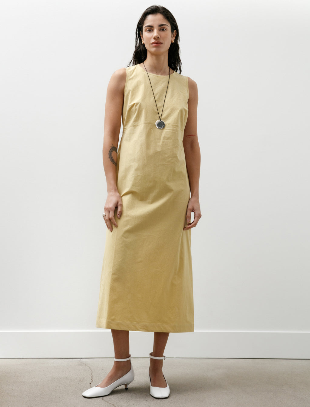 Typewriter Cotton Erika Dress Butter