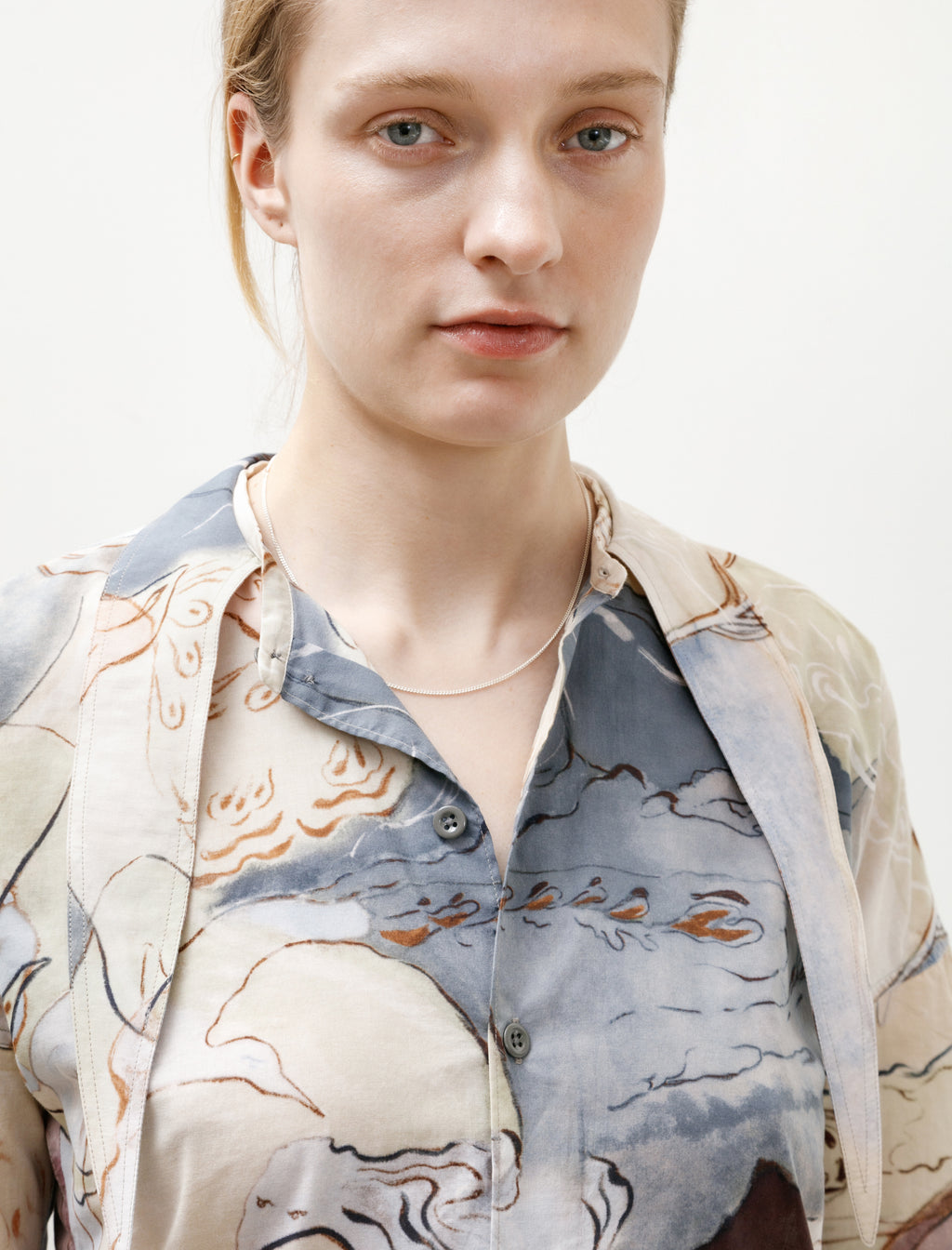 Lemaire Short Sleeve Shirt With Foulard Multicolor – Neighbour