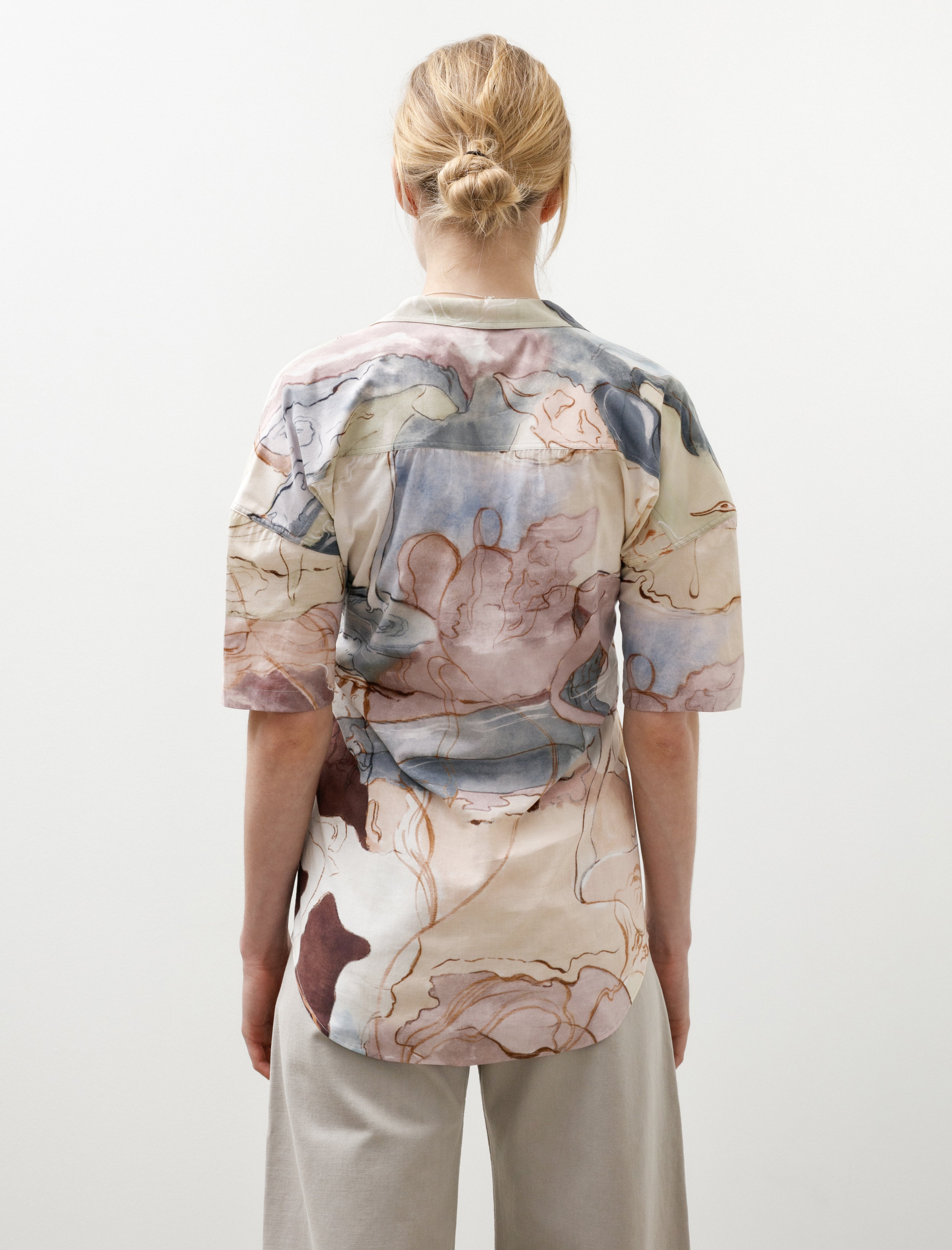 Lemaire Short Sleeve Shirt With Foulard Multicolor
