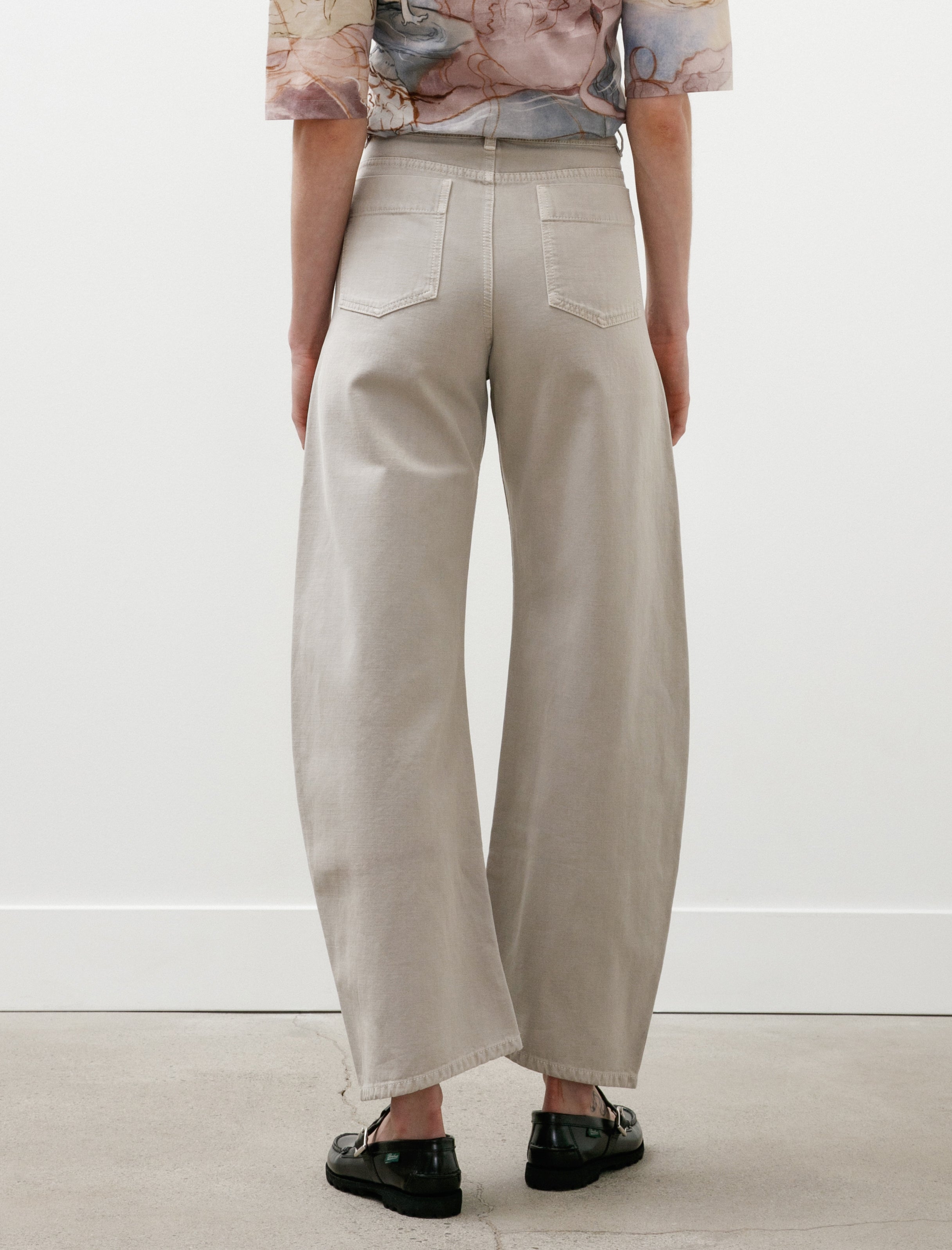 Lemaire High Waisted Curved Pants Moonstone