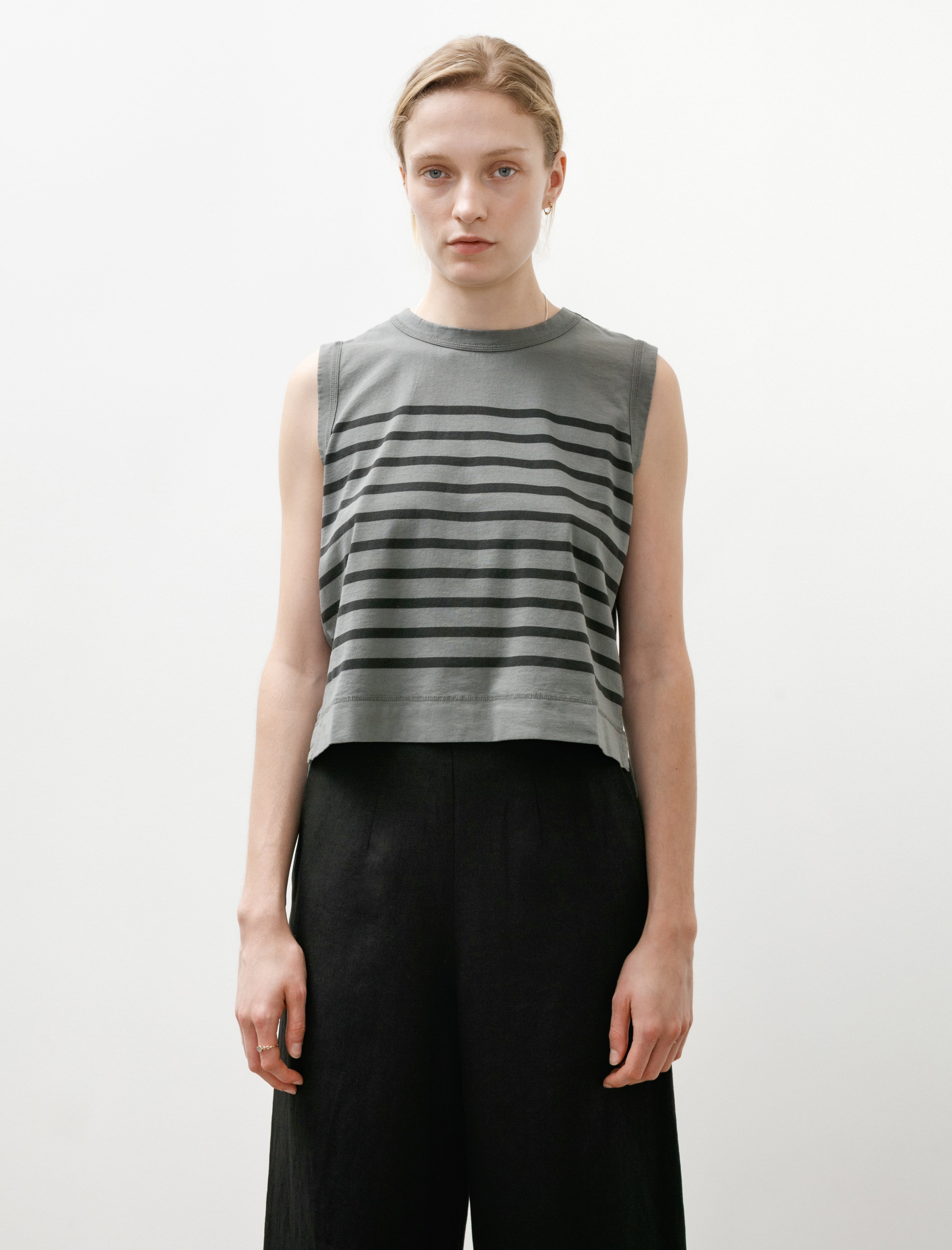 MHL Overdye Stripe Tank Top Carbon/Black
