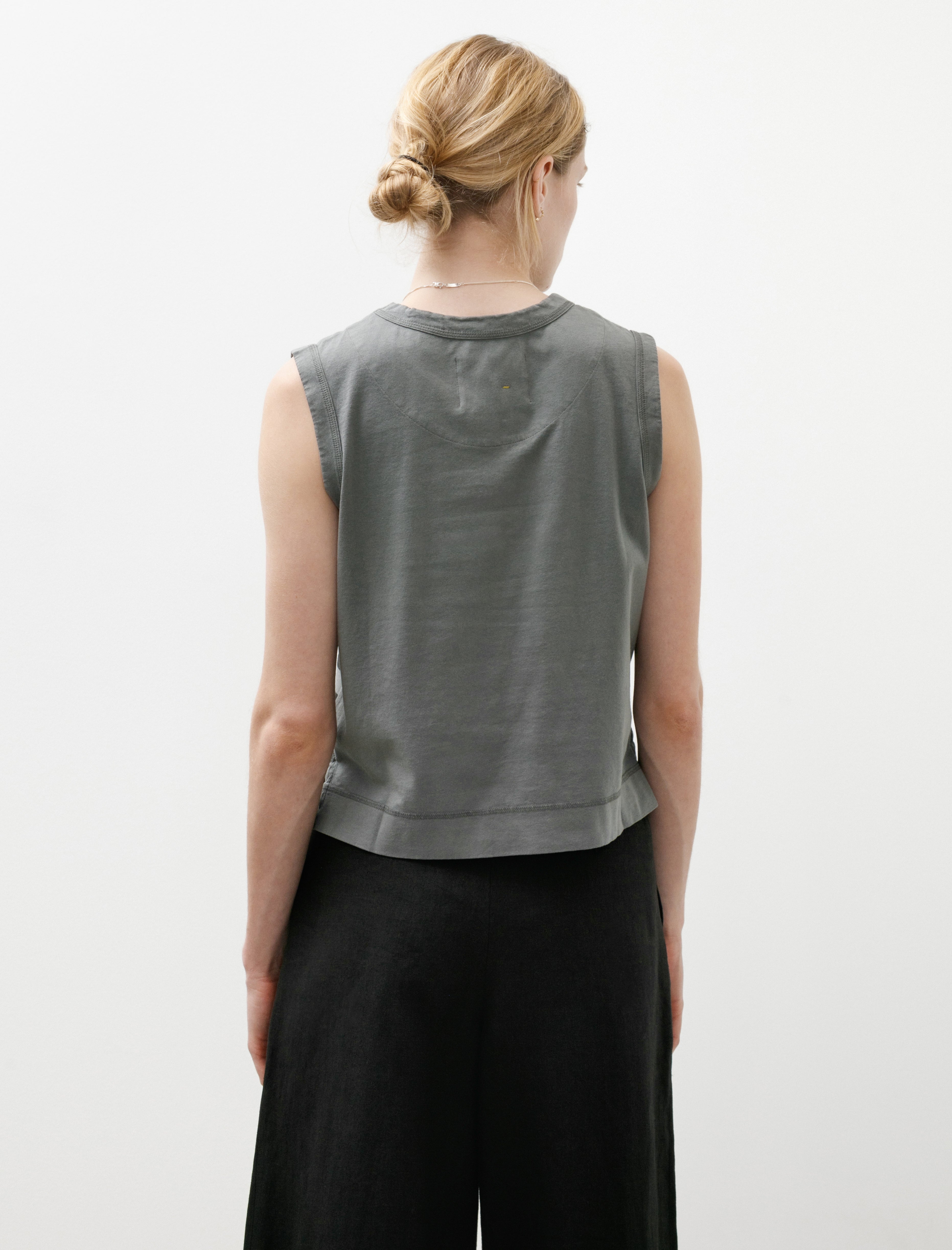 MHL Overdye Stripe Tank Top Carbon/Black