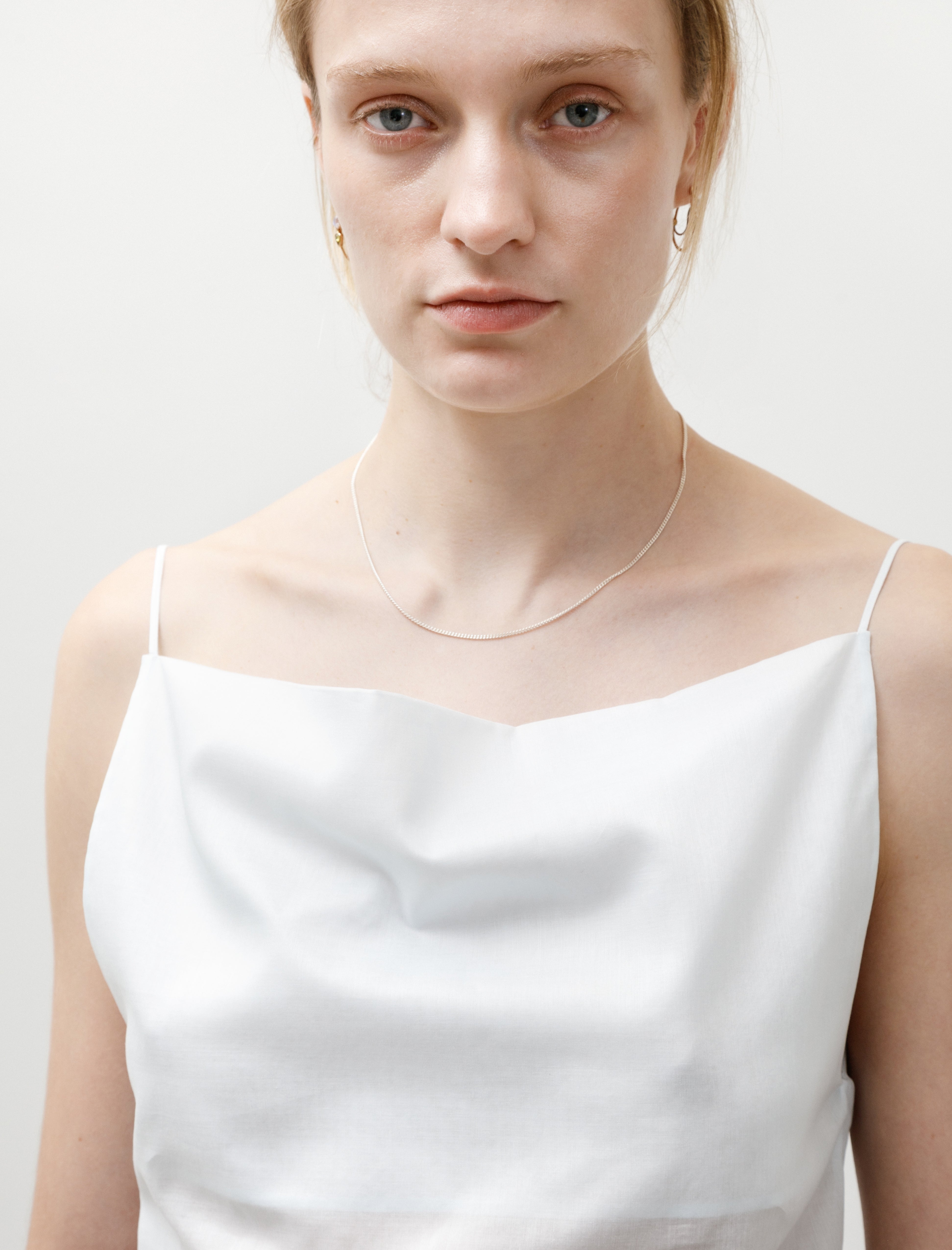 Sera Carré Top with Thin Straps Almost Blue