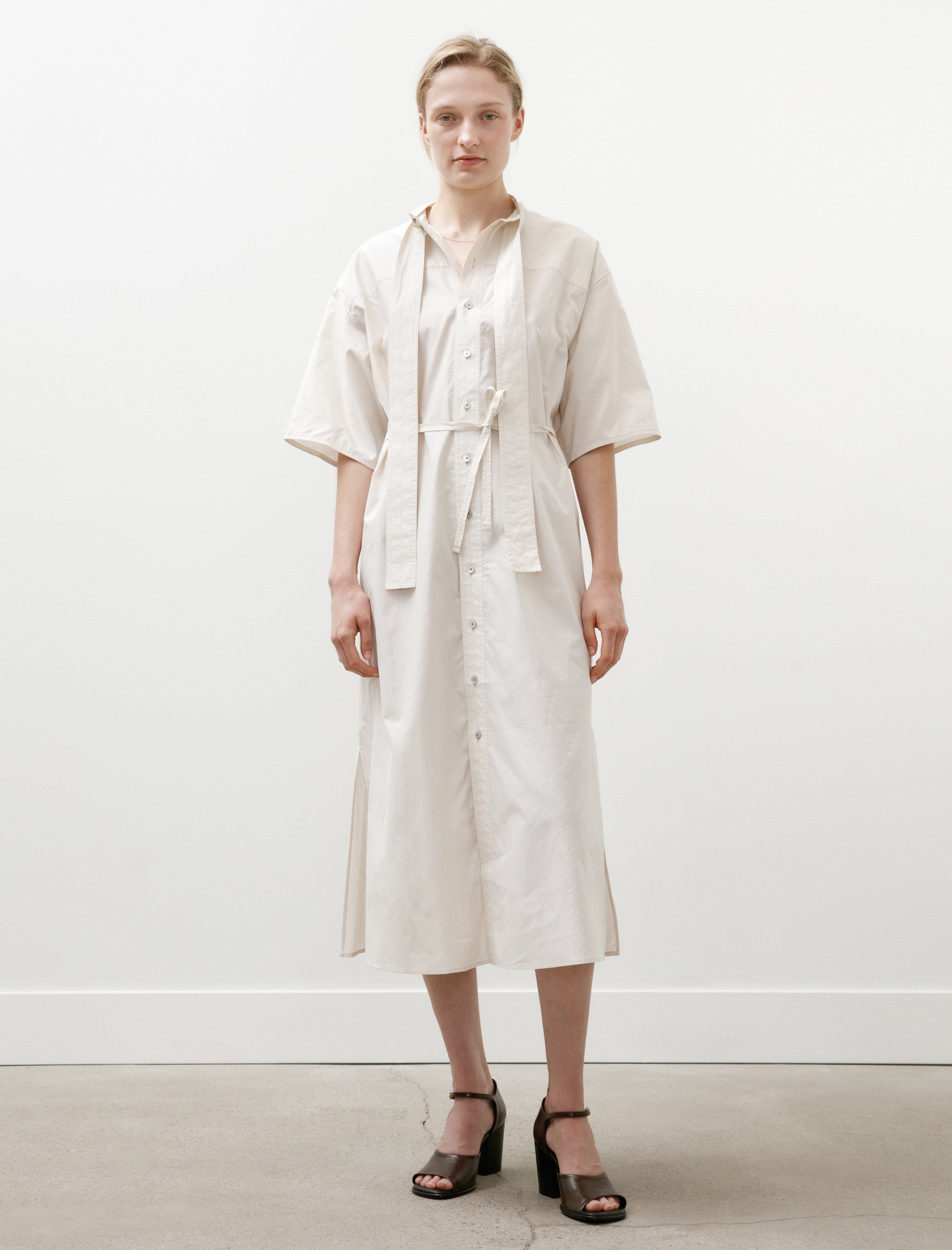 Lemaire Reversible Tube Dress Light Cream