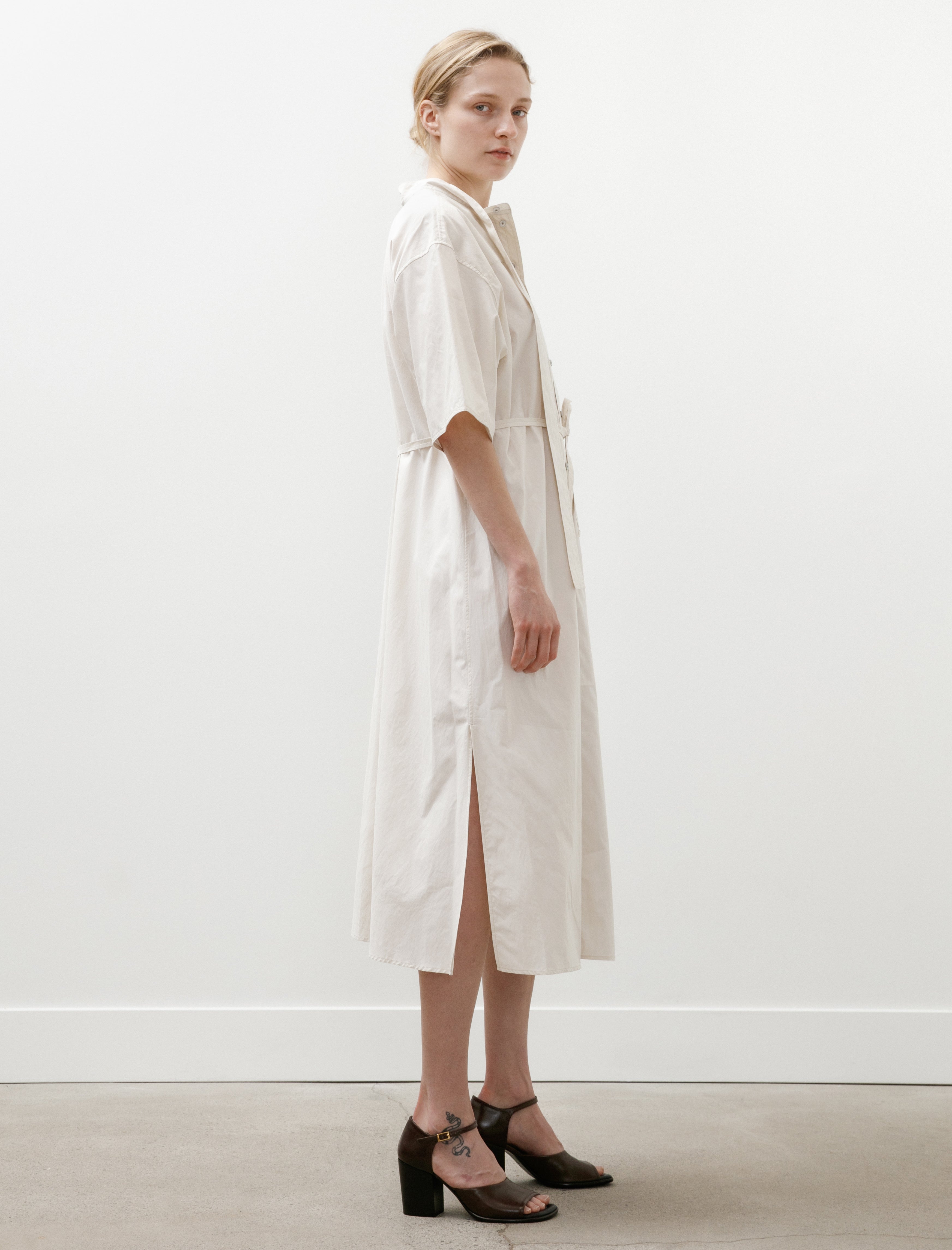 Lemaire Reversible Tube Dress Light Cream