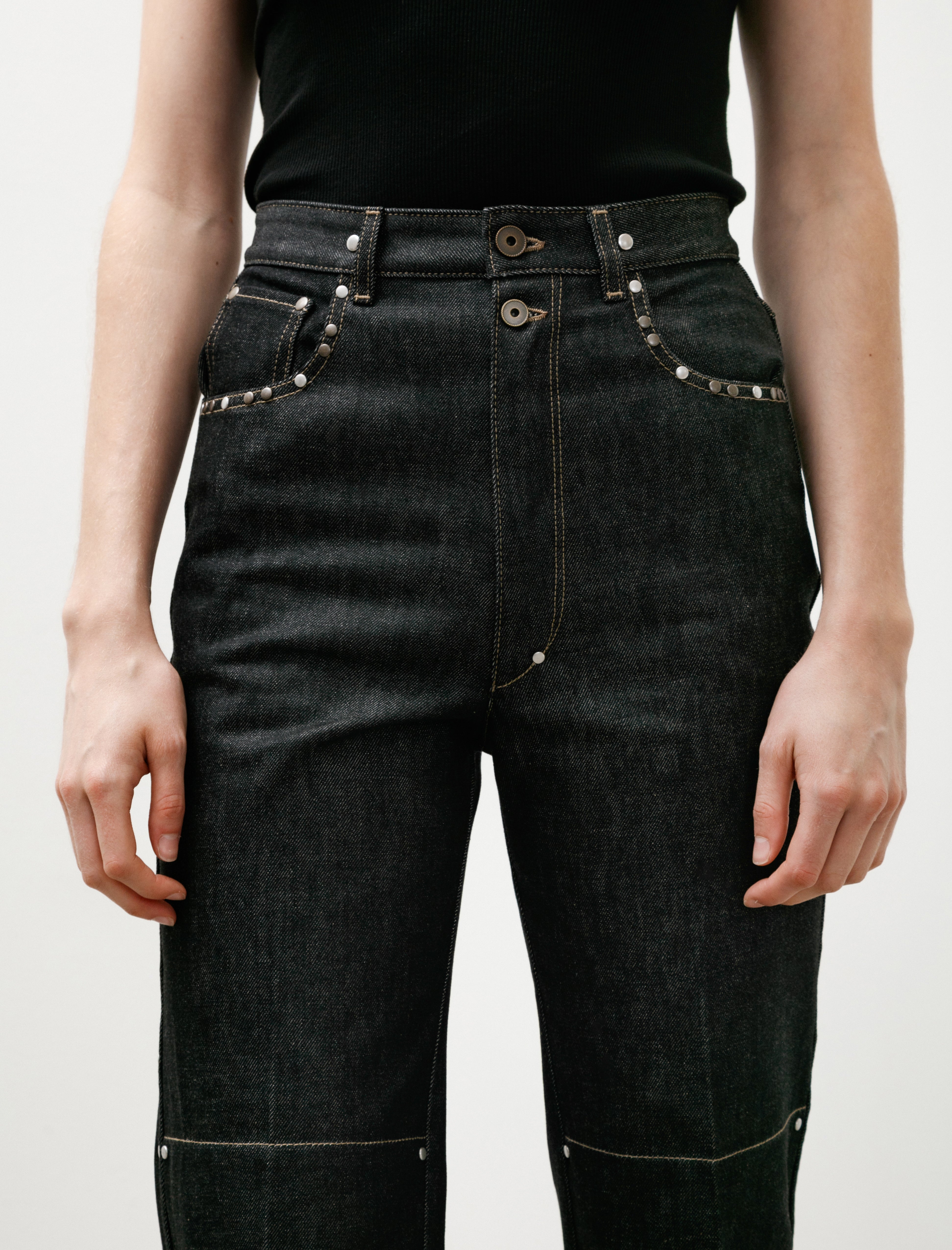 Lemaire High Waisted Straight Pants Slate