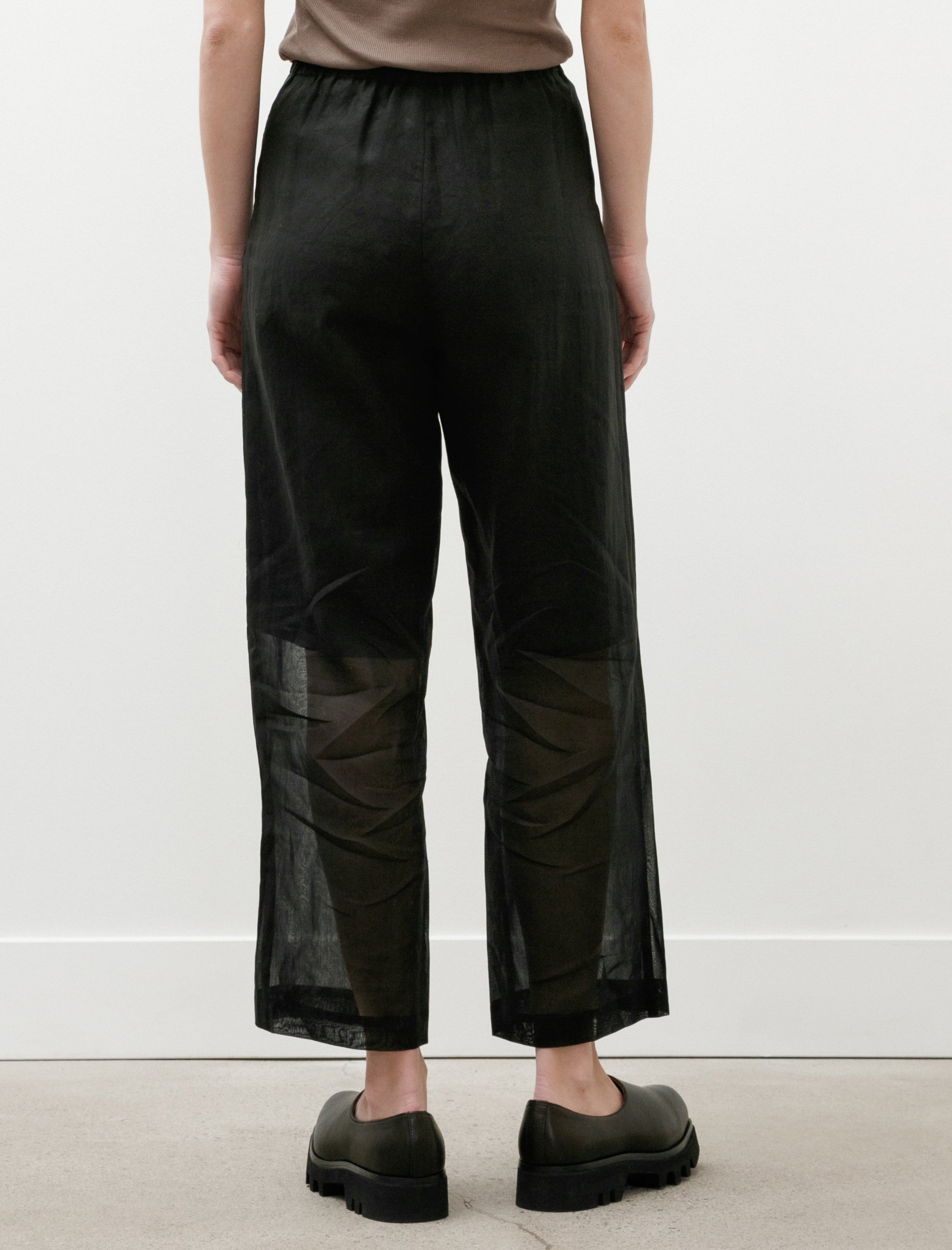 Ernie Palo Sheer Easy Pants Black