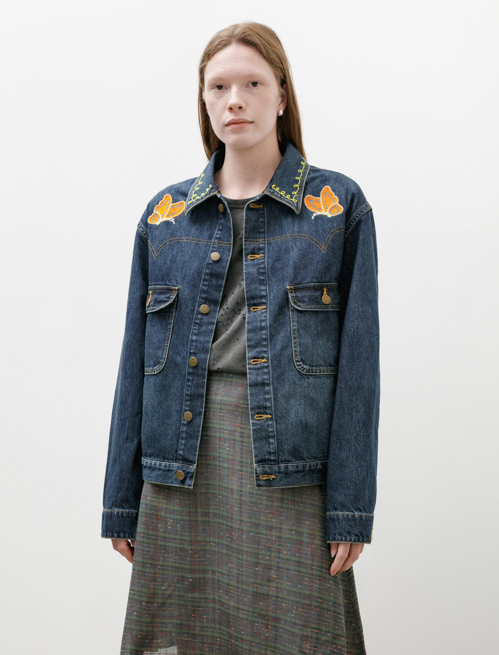 Needles Papillon Embroidered Jean Jacket – Neighbour