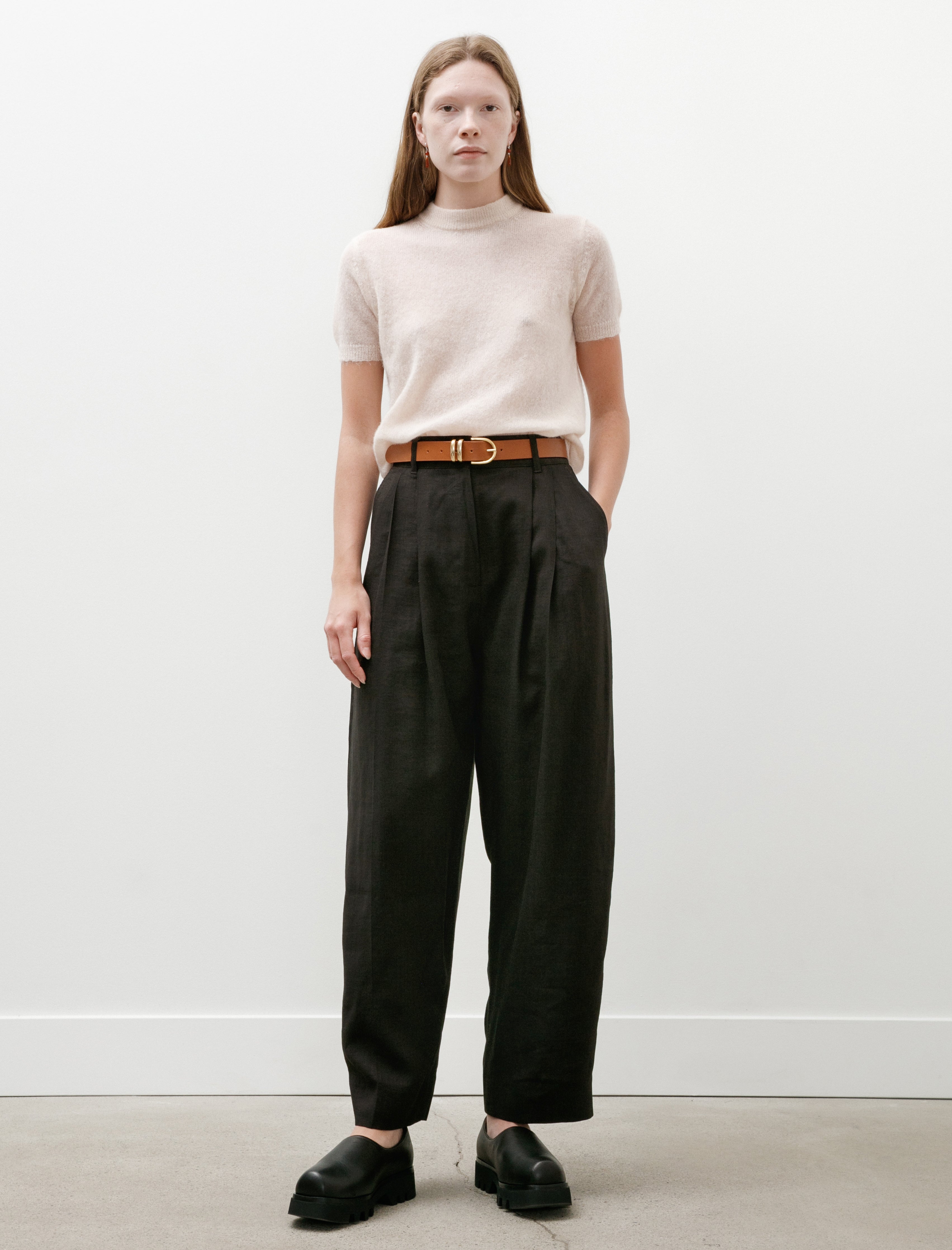 Studio Nicholson Acuna Trousers Herringbone Espresso