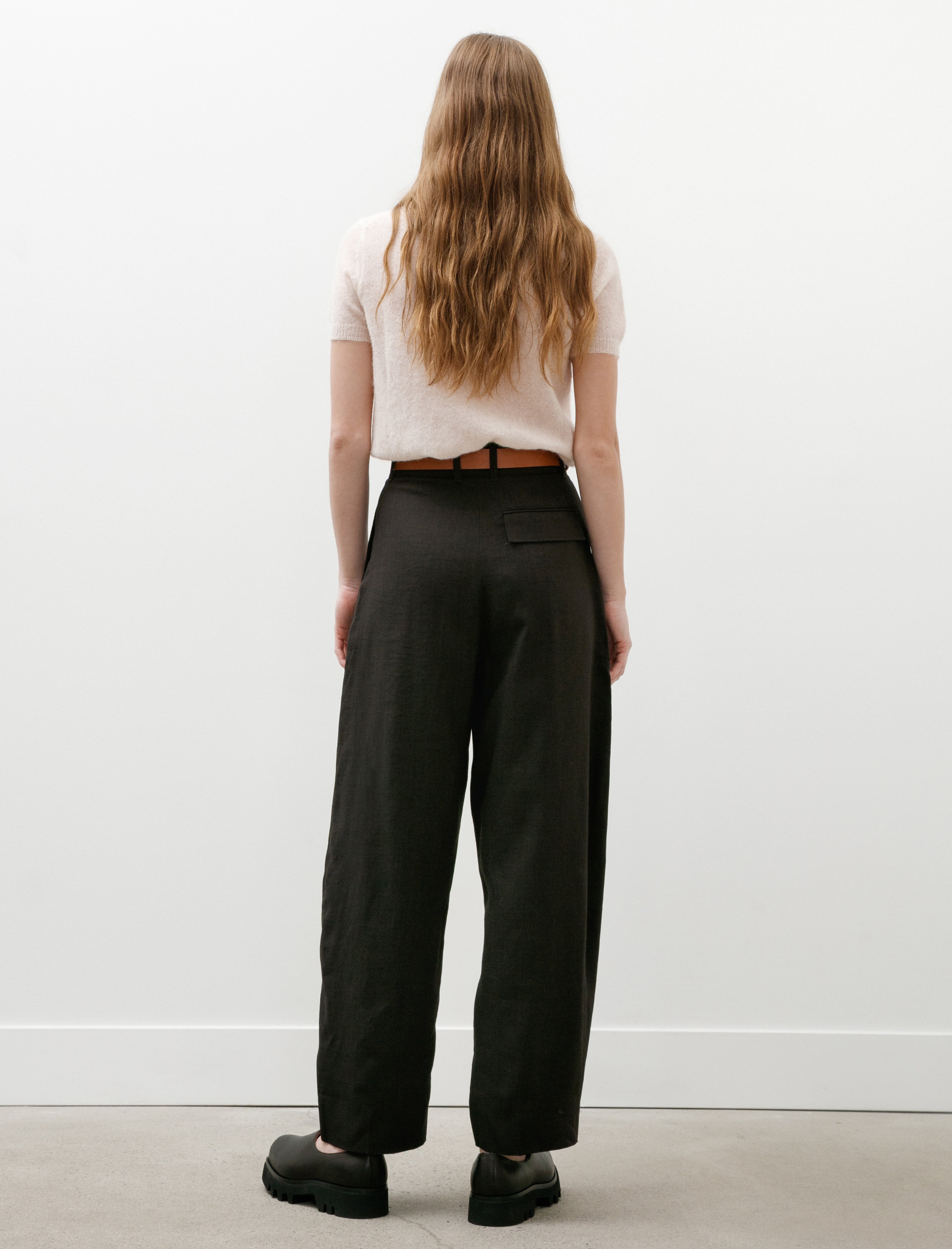 Studio Nicholson Acuna Trousers Herringbone Espresso