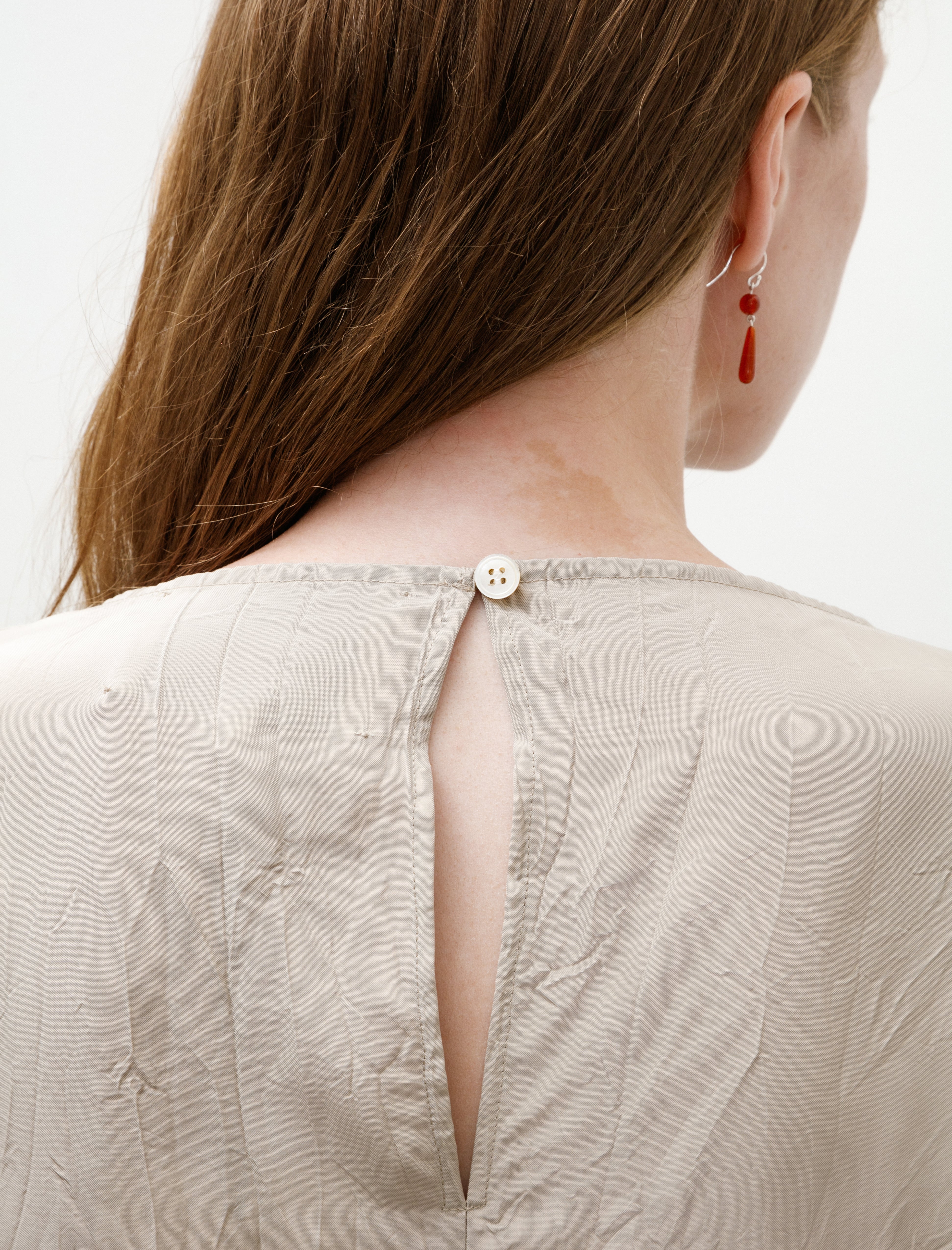 Studio Nicholson Lau Boxy Top Crushed Viscose Sable