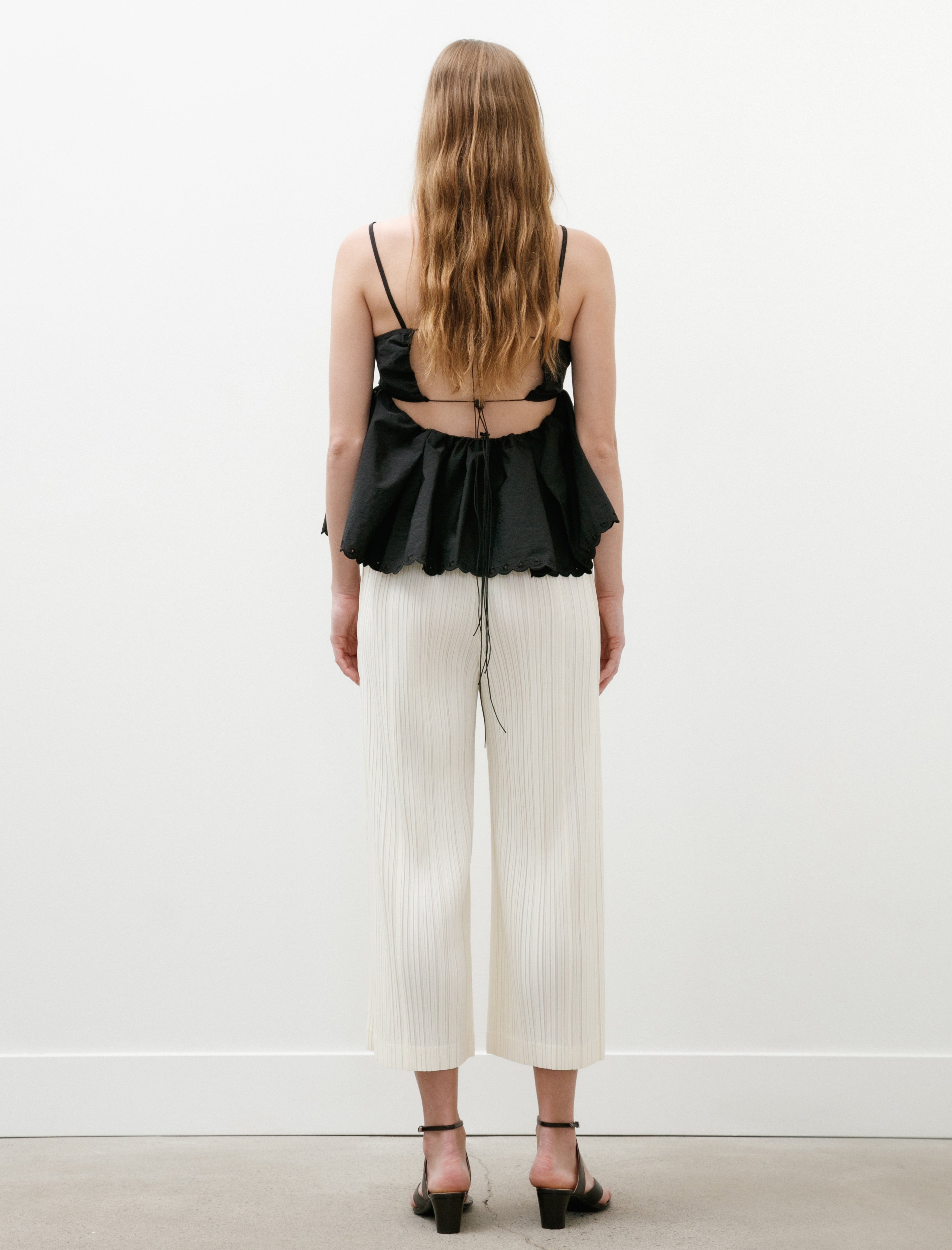 Pleats Please by Issey Miyake Opaque Bottoms Off White