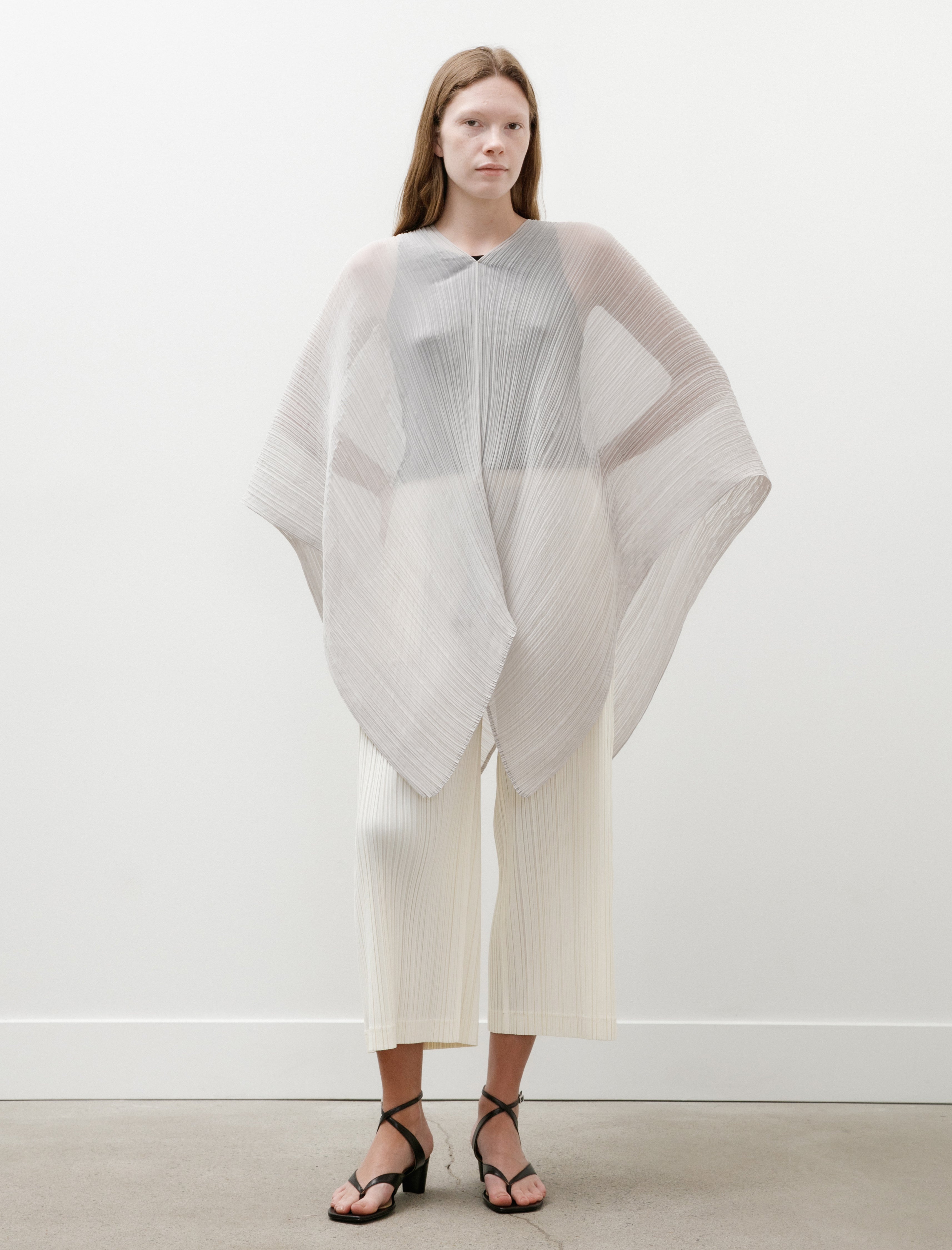 Pleats Please by Issey Miyake Colorful Madame T Small Greige
