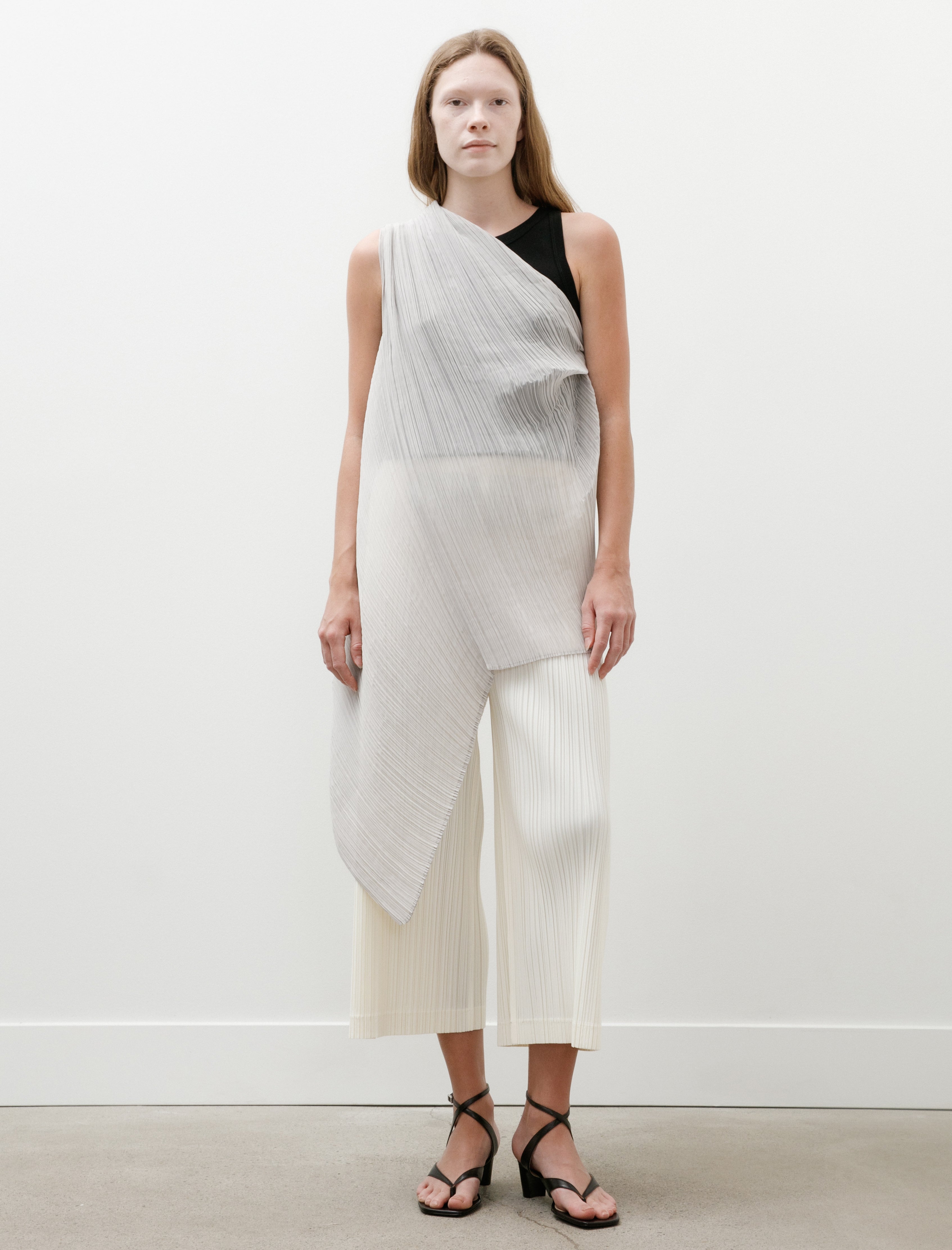 Pleats Please by Issey Miyake Colorful Madame T Small Greige