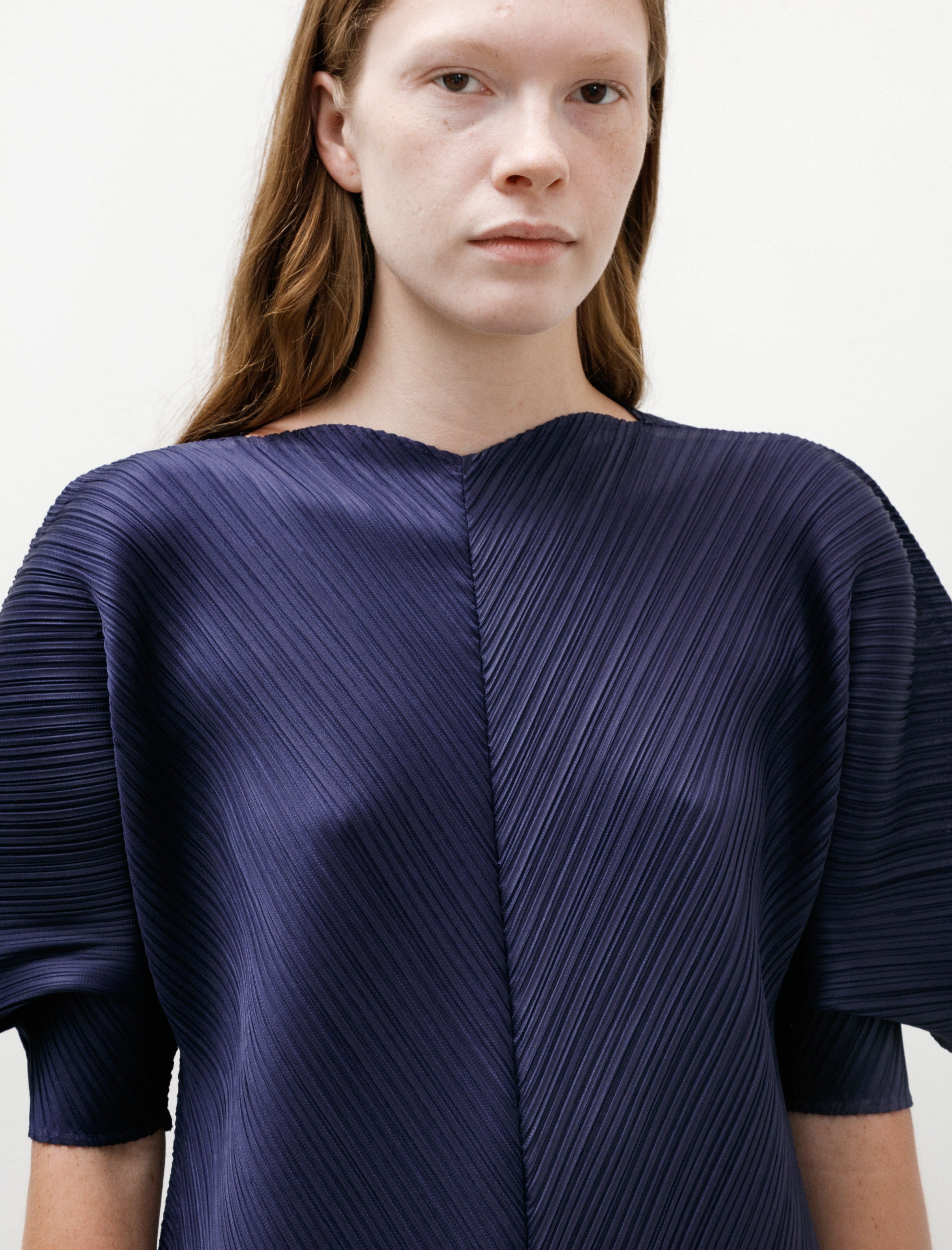 Pleats Please by Issey Miyake Coast Dress Navy